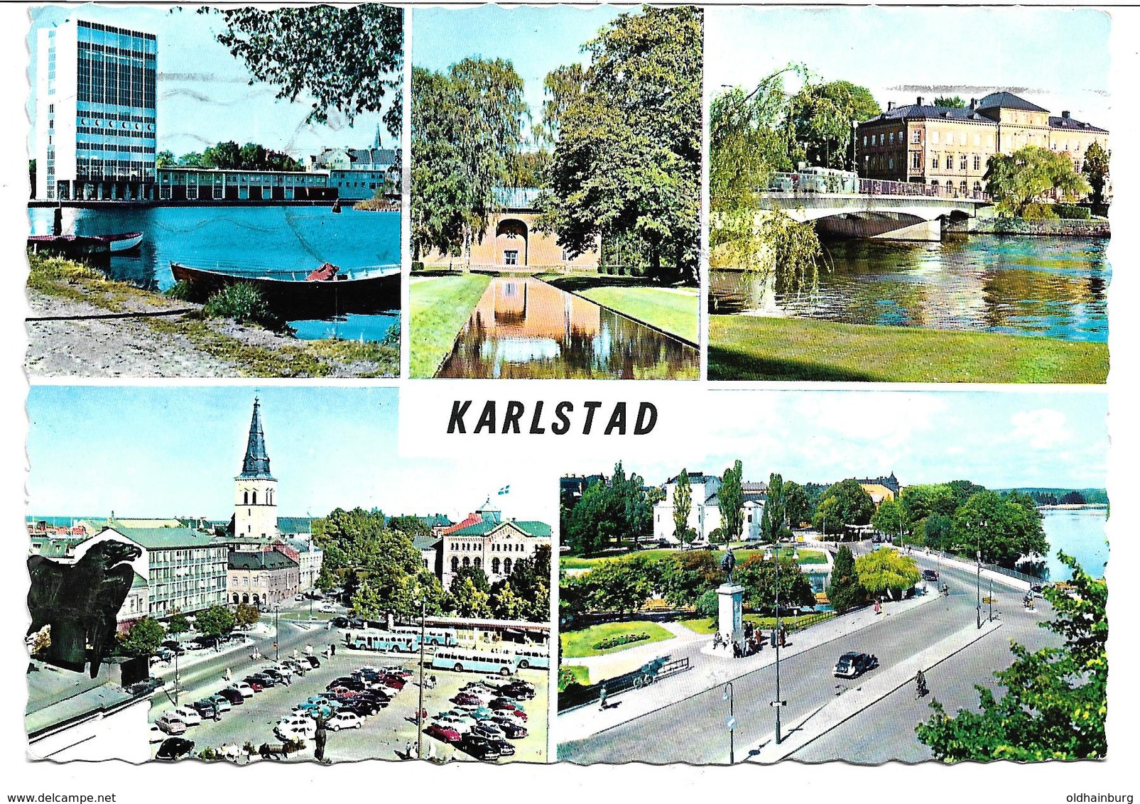 4190zh: AK Schweden, Gelaufen 1966, Karlstadt Mehrbildkarte - Suède