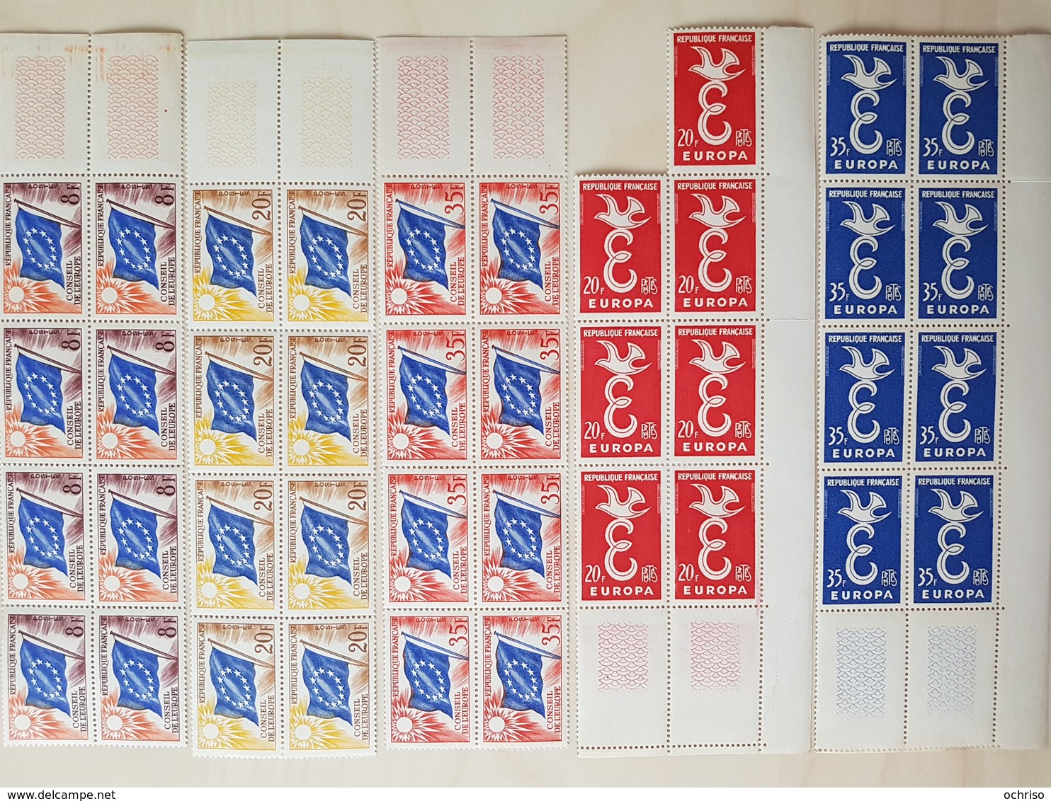 Super affaire !! Collection Europa 1956-1965 avec carte, enveloppes, blocs et doubles. cote YT >1800€