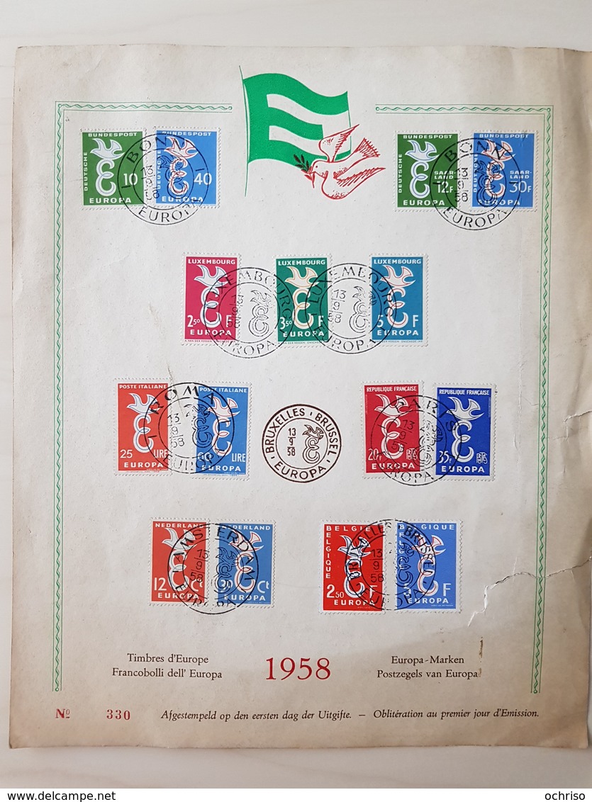 Super affaire !! Collection Europa 1956-1965 avec carte, enveloppes, blocs et doubles. cote YT >1800€