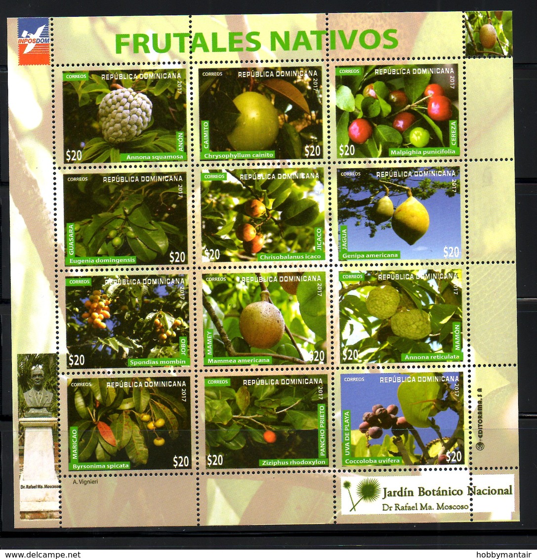 DOMINICANA, 2017,FRUIT, S/S. MNH** - Fruits