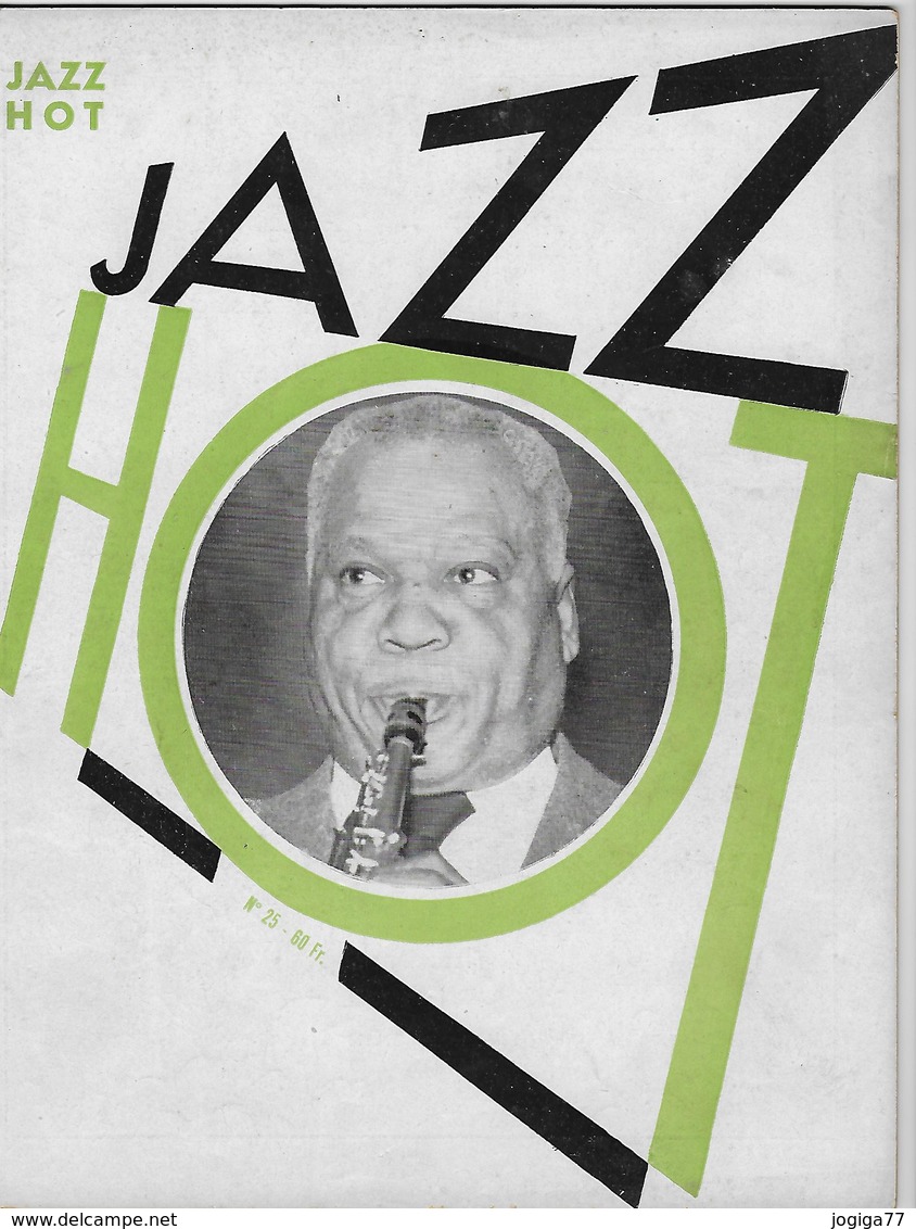 Jazz Hot - N° 25 -  Août Septembre 1948 - Duke Ellington - Sarah Vaughan - Max Roach - JC Fohrenbach - 1900 - 1949