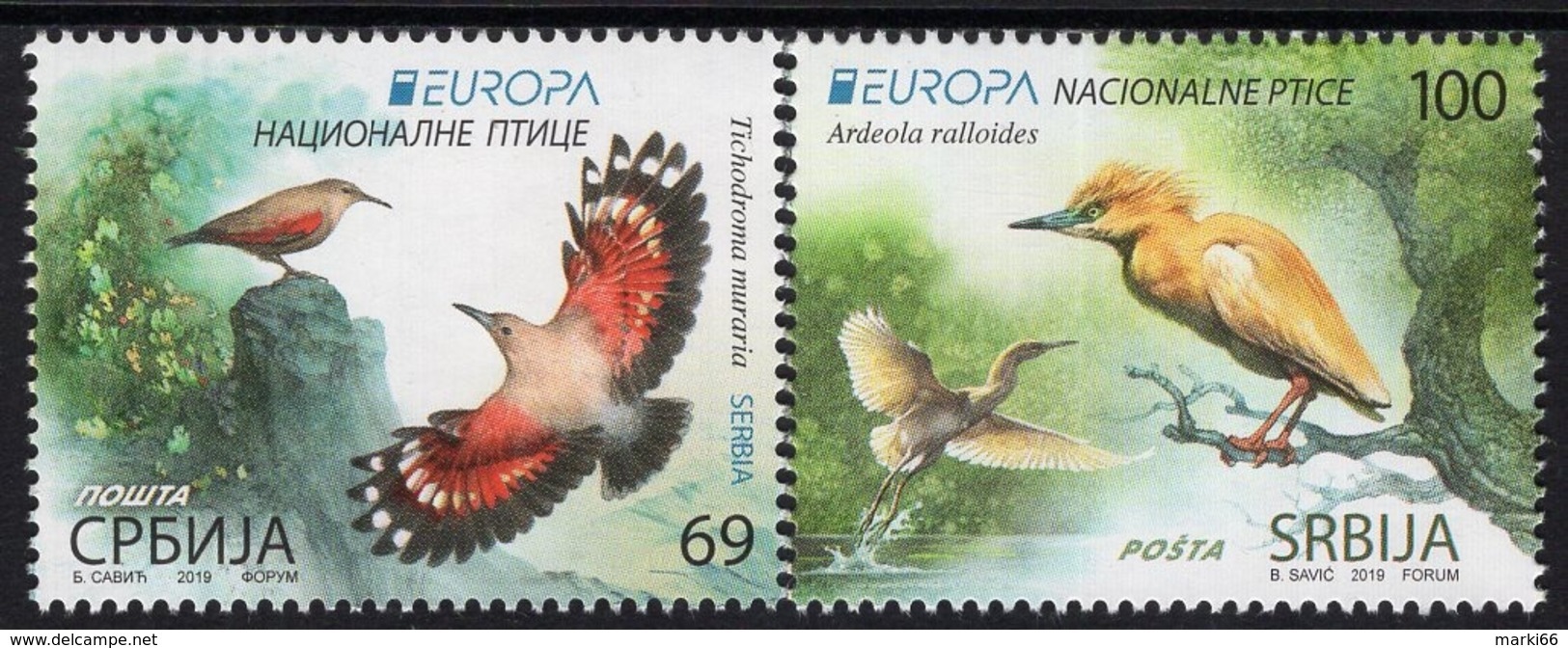 Serbia - 2019 - Europa CEPT - National Birds - Mint Stamp Set - Serbia