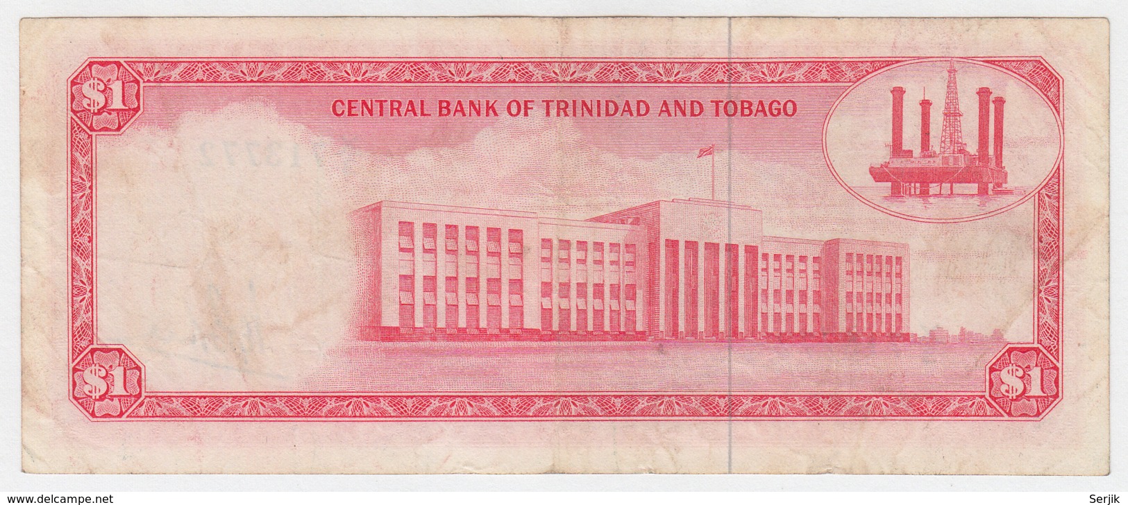 TRINIDAD & TOBAGO 1 DOLLAR 1964 VF+ Pick 26c 26 C - Trinidad & Tobago