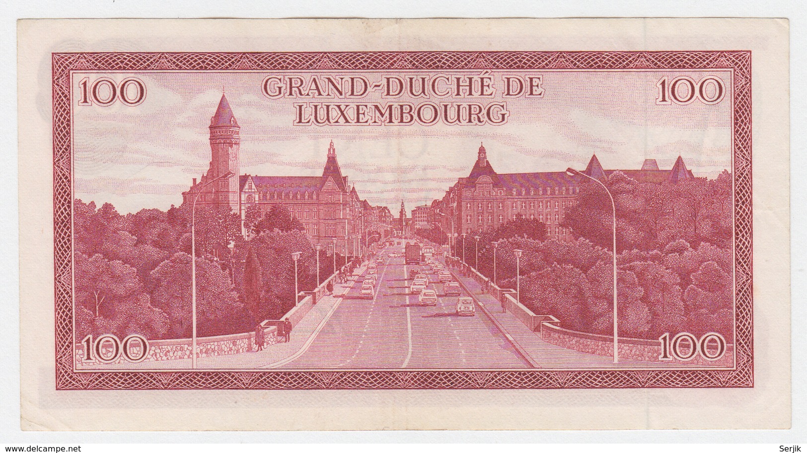 LUXEMBOURG 100 FRANCS 1970 VF++ Pick 56 - Luxembourg