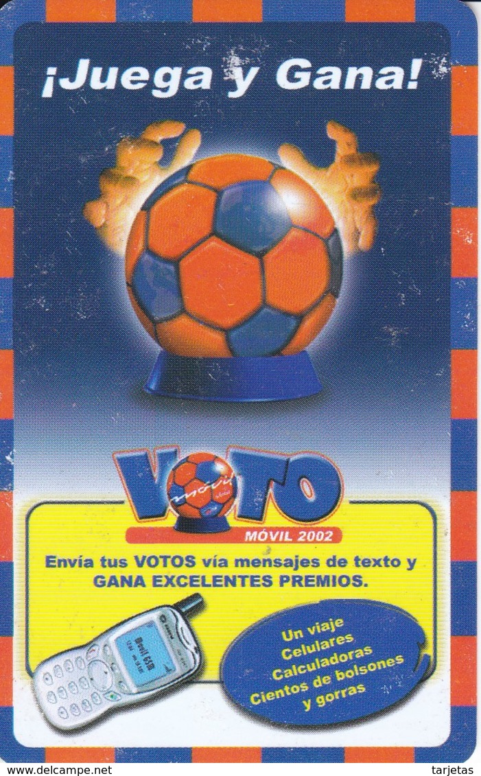 TARJETA DE BOLIVIA DE HOLA MOVIL  JUEGA Y GANA - BALON FUTBOL - Bolivie