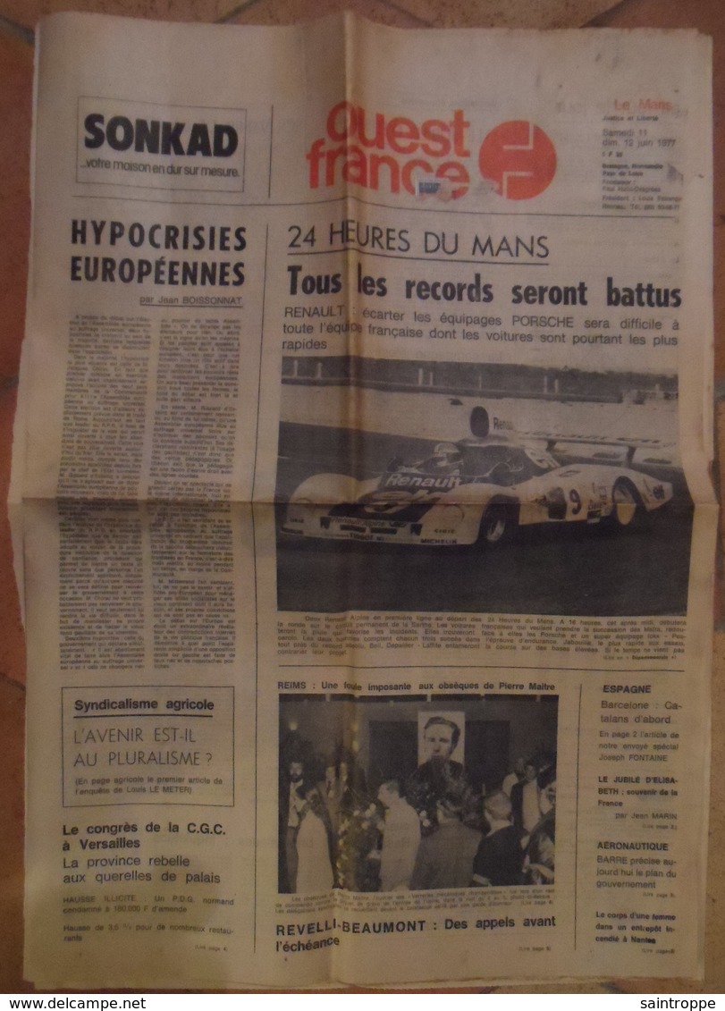 24 H Du Mans 1977.Lot D'articles Sur Les 24 H 1977, Provenant De Différents Journaux. - 1950 à Nos Jours