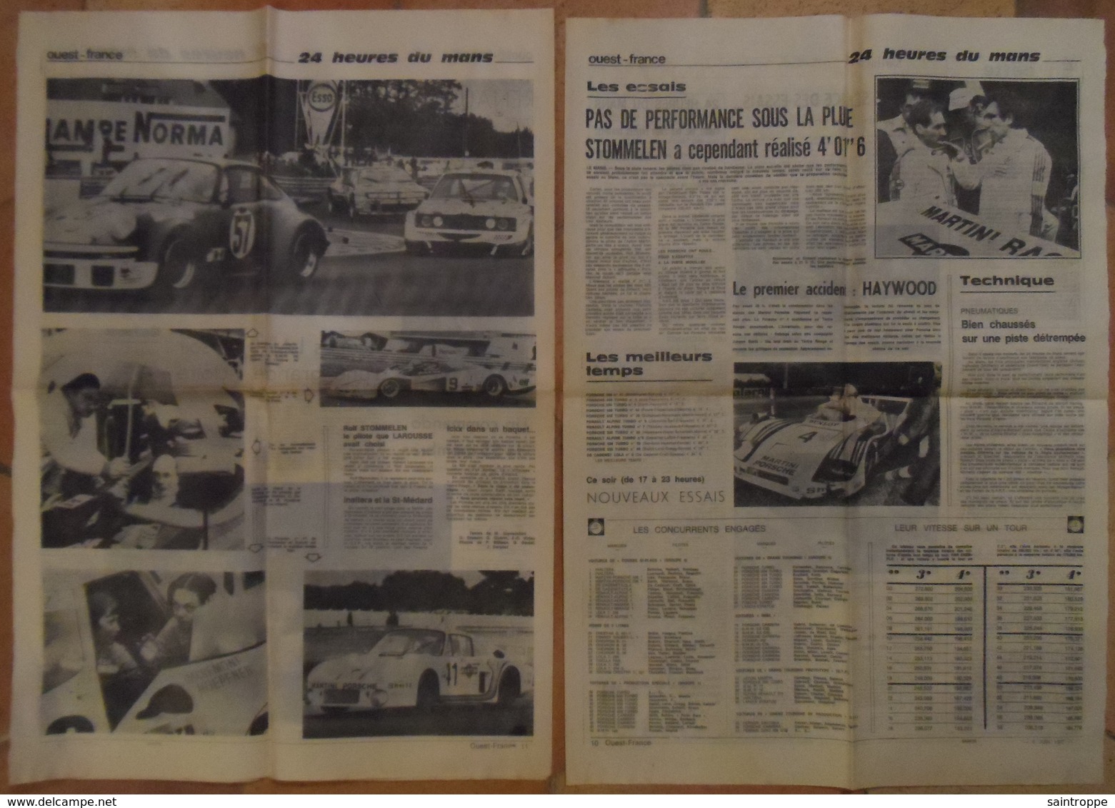 24 H Du Mans 1977.Lot D'articles Sur Les 24 H 1977, Provenant De Différents Journaux. - 1950 à Nos Jours