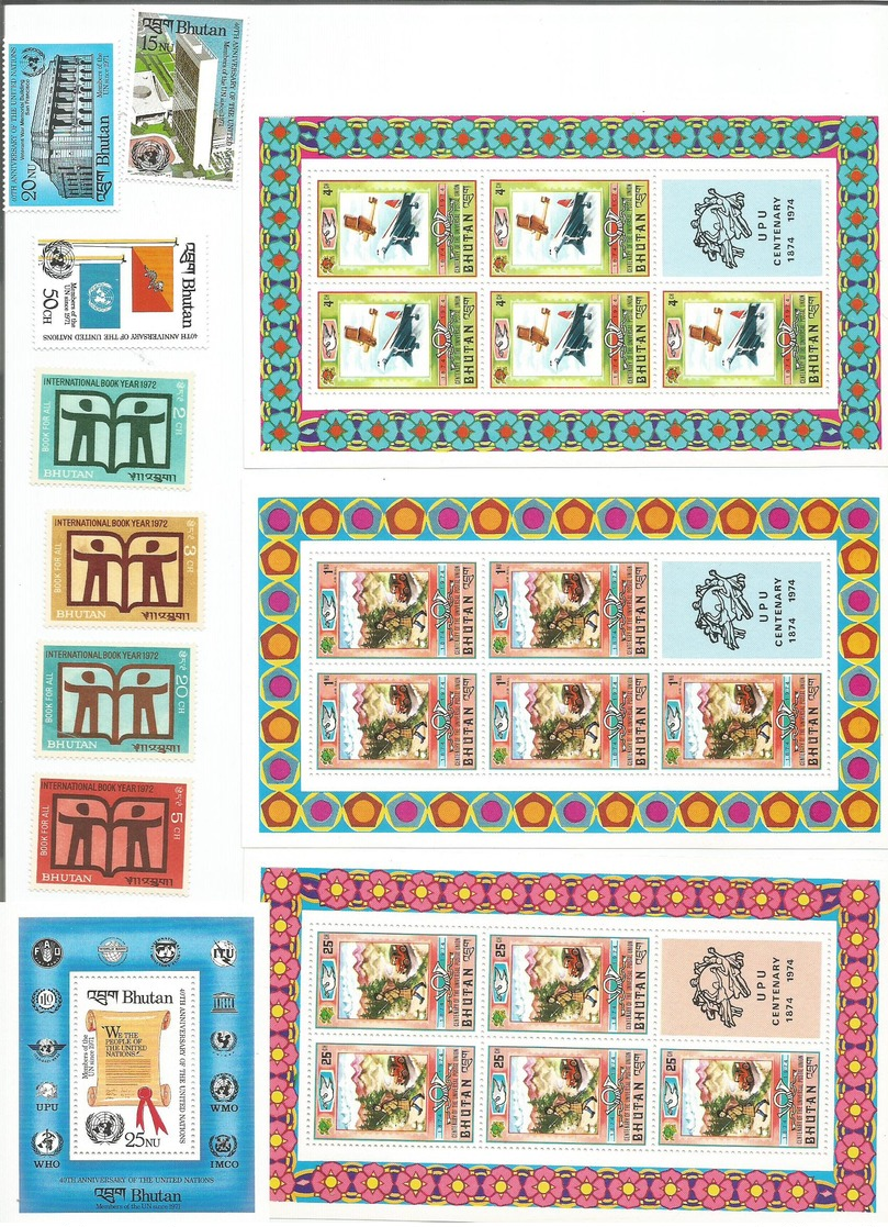 Francobolli Stamps Tibres Bhutan - Collections (sans Albums)
