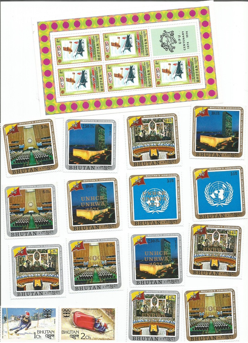 Francobolli Stamps Tibres Bhutan - Collections (sans Albums)