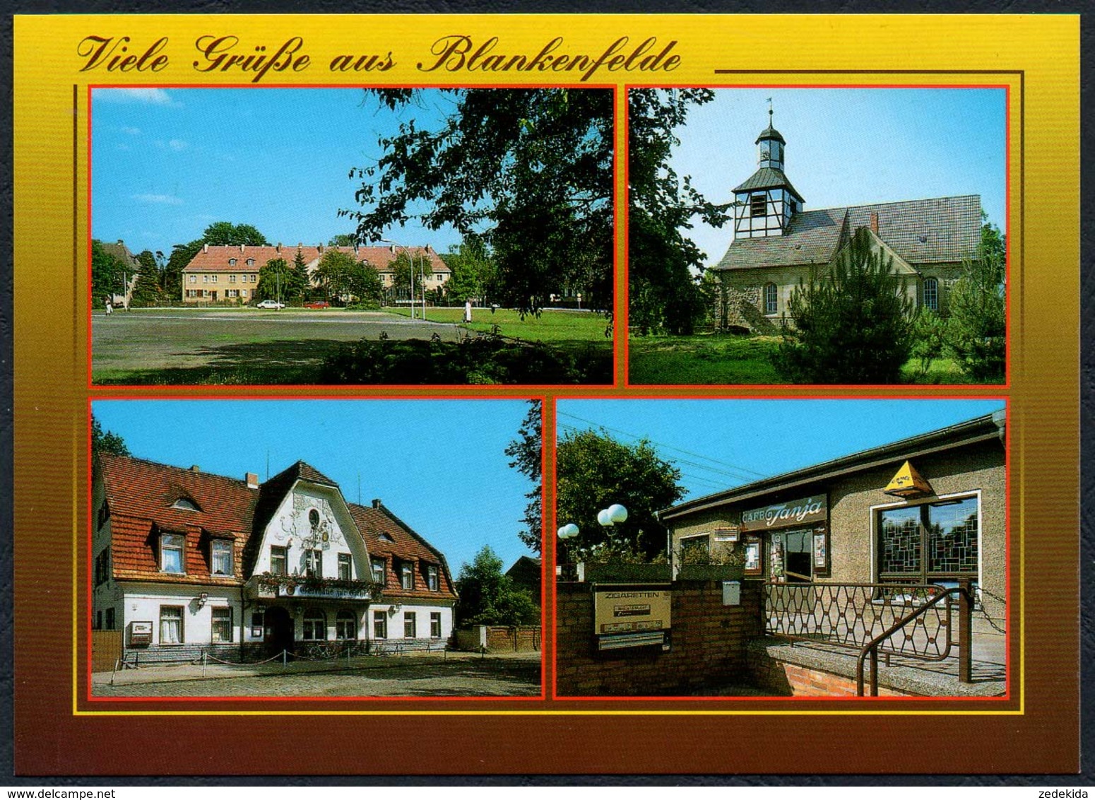 D1213 - TOP Blankenfelde Gaststäte Gasthaus Zur Eiche Cafe Tarja Kirche - Bild Und Heimat Reichenbach - Qualitätskarte - Blankenfelde