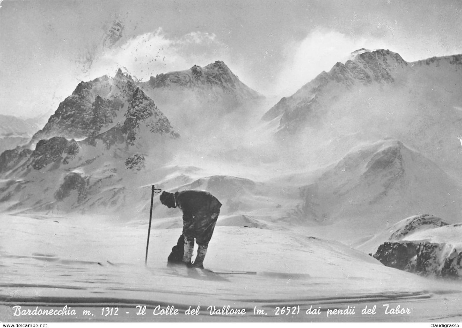 0837 "BARDONECCHIA (TO) -COLLE DEL VALLONE-MONTE TABOR" CART. ORIG. - Multi-vues, Vues Panoramiques
