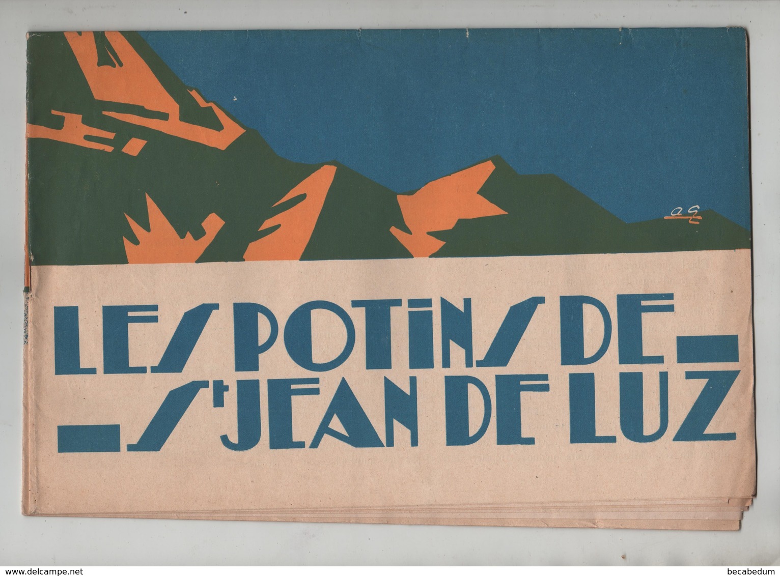 Journal Les Potins De St Jean De Luz 1930 - Ohne Zuordnung