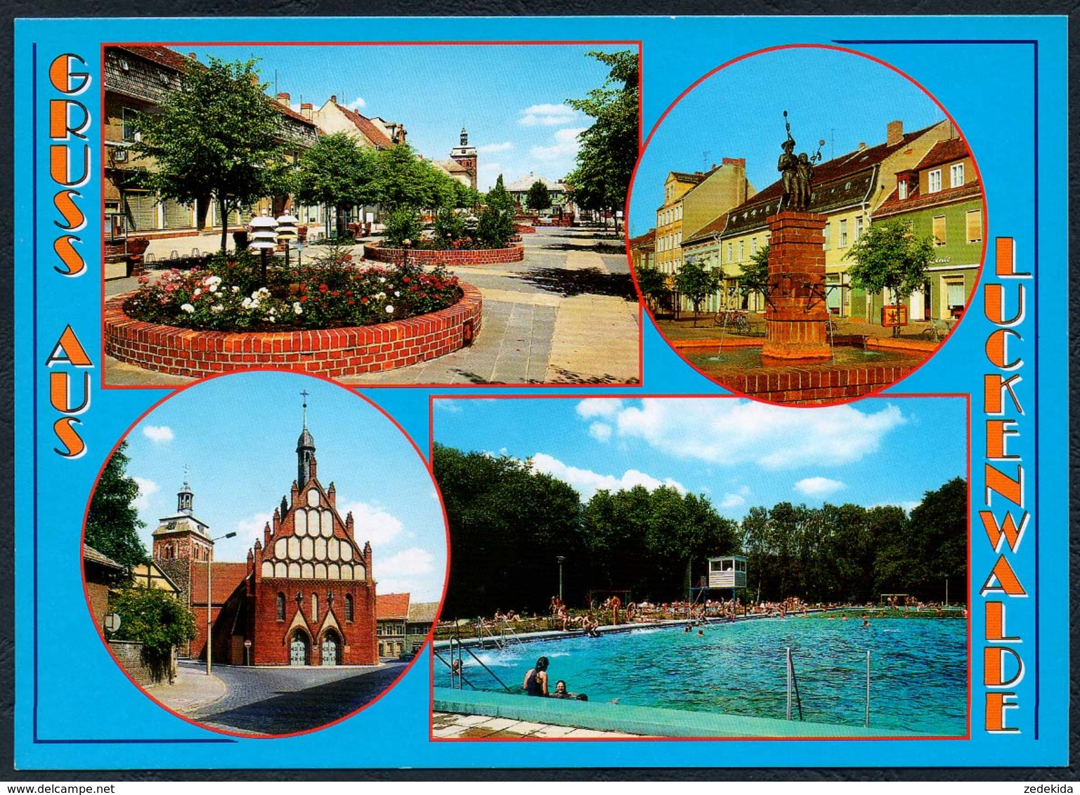 D1230 - TOP Luckenwalde Freibad Schwimmbad - Bild Und Heimat Reichenbach - Qualitätskarte - Luckenwalde