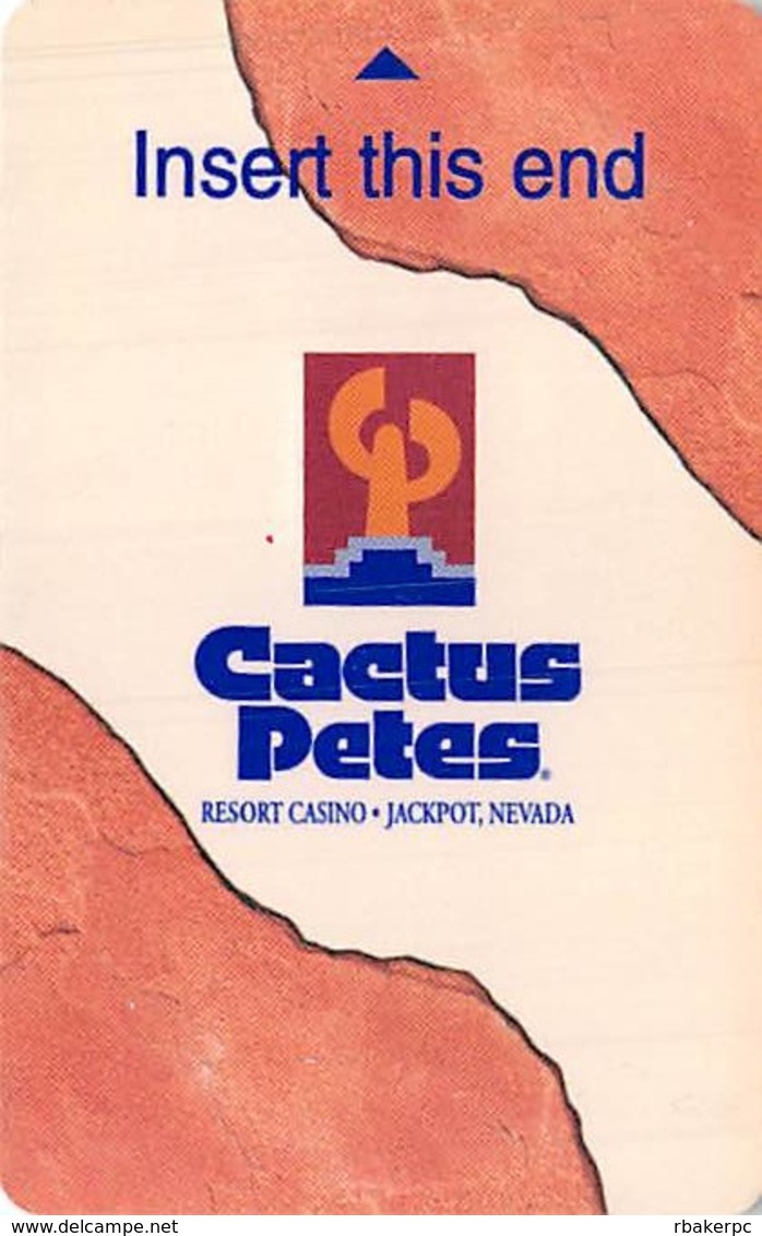 Cactus Petes Casino Jackpot, NV - Hotel Room Key Card - Hotel Keycards