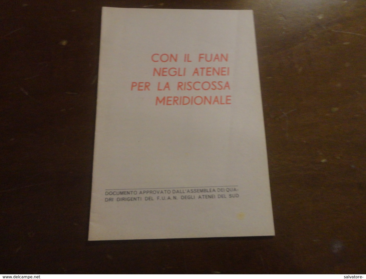 CON IL FUAN NEGLI ATENEI PER LA RISCOSSA MERIDIONALE - Rechten En Economie