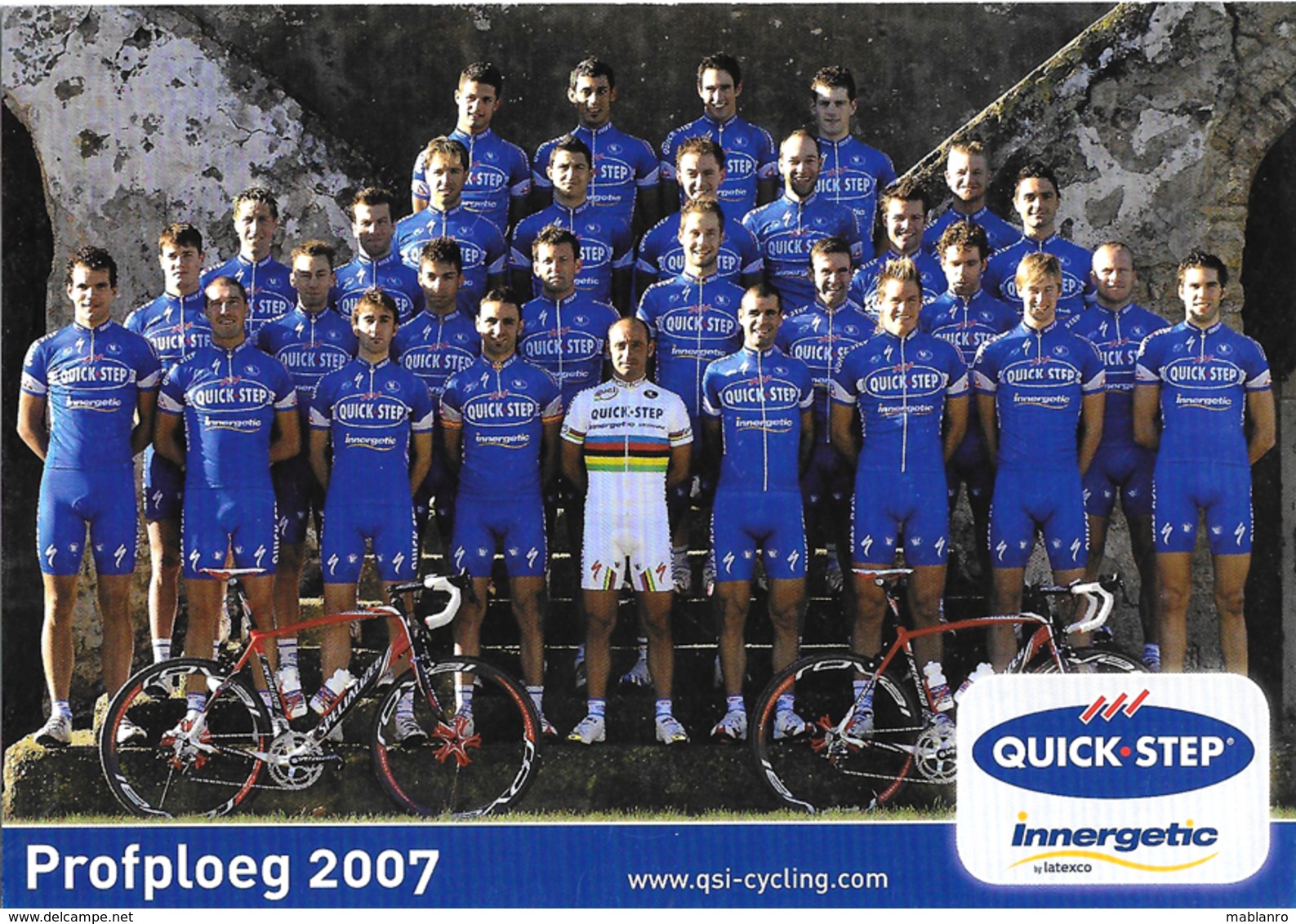 CARTE CYCLISME GROUPE TEAM QUICK STEP 2007 - Radsport