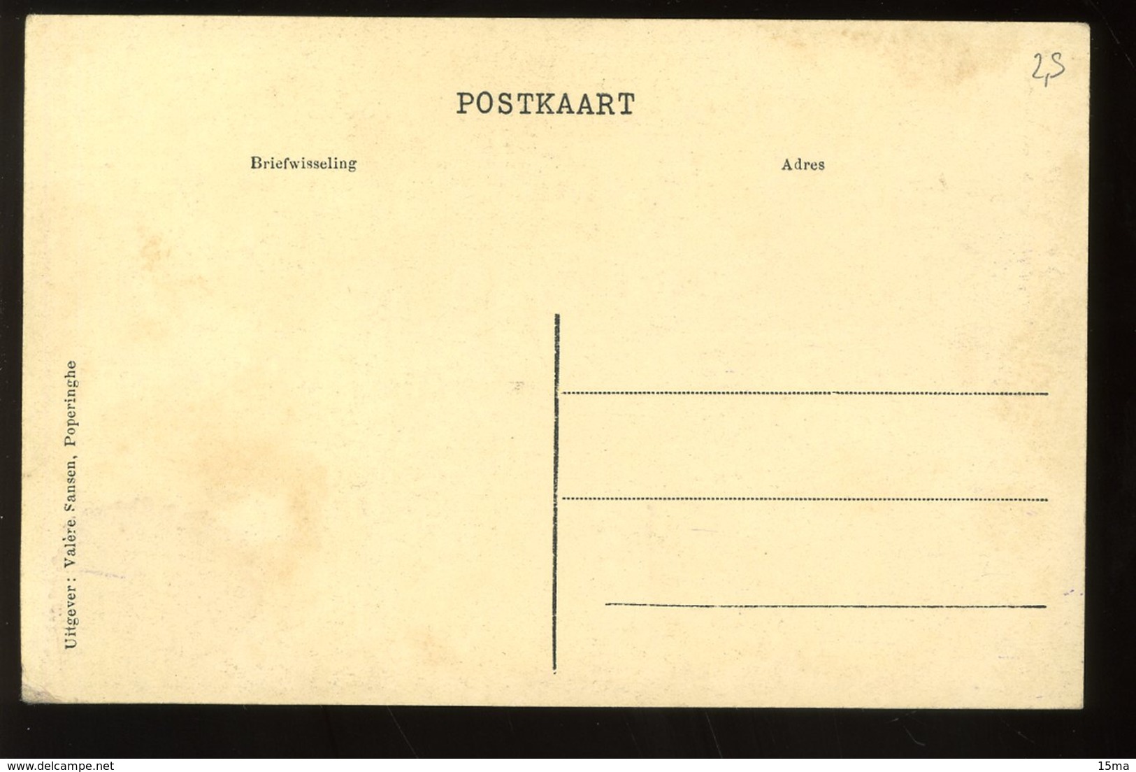 Poperinghe Kasteel Van Mevr  Yan Merris Valère Sansen Carte Tachée - Poperinge