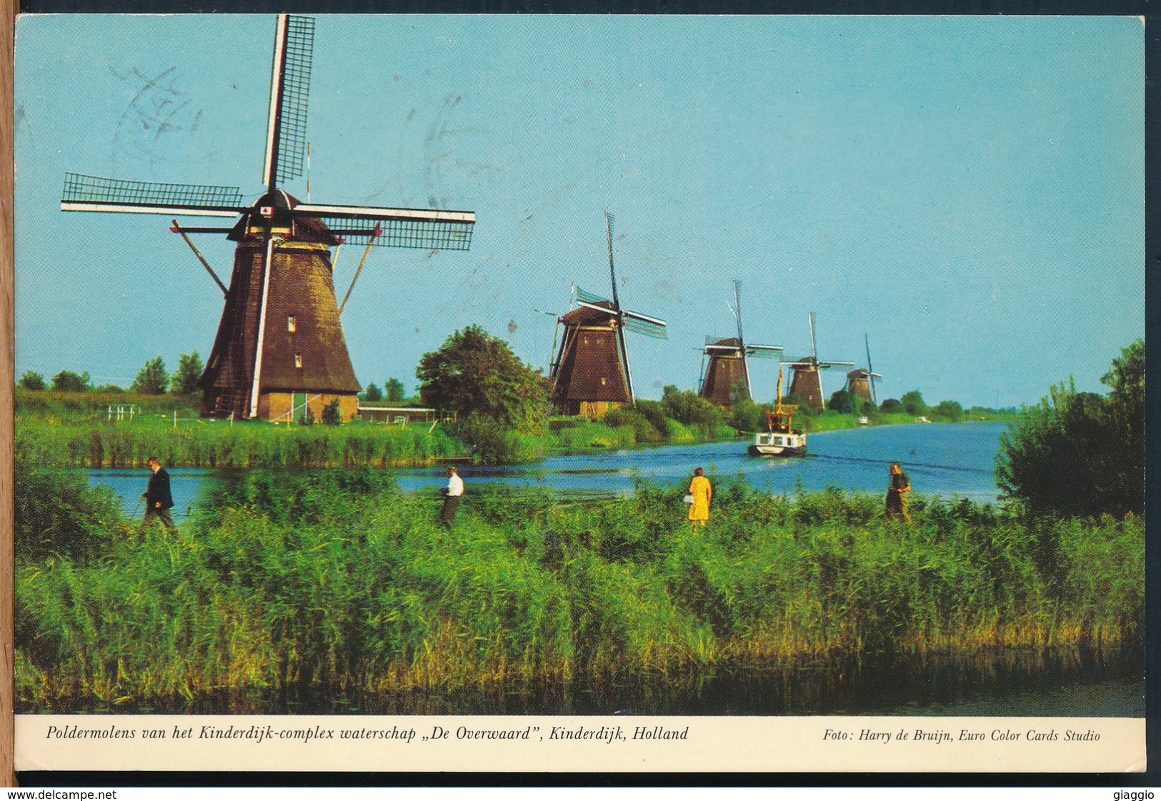 °°° 15268 - NETHERLANDS - KINDERDIJK - 1976 With Stamps °°° - Kinderdijk