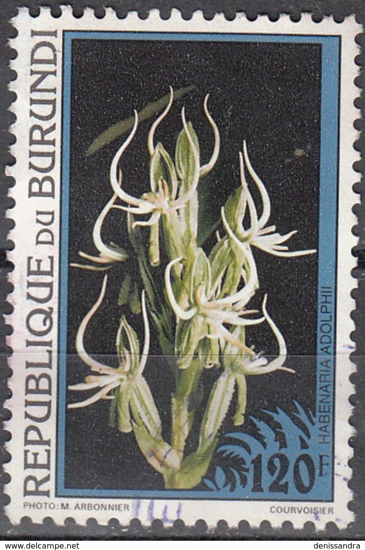 Burundi 1995 Michel 1814 O Cote (2005) 4.40 Euro Orchidée Habenaria Adolphi Cachet Rond - Used Stamps