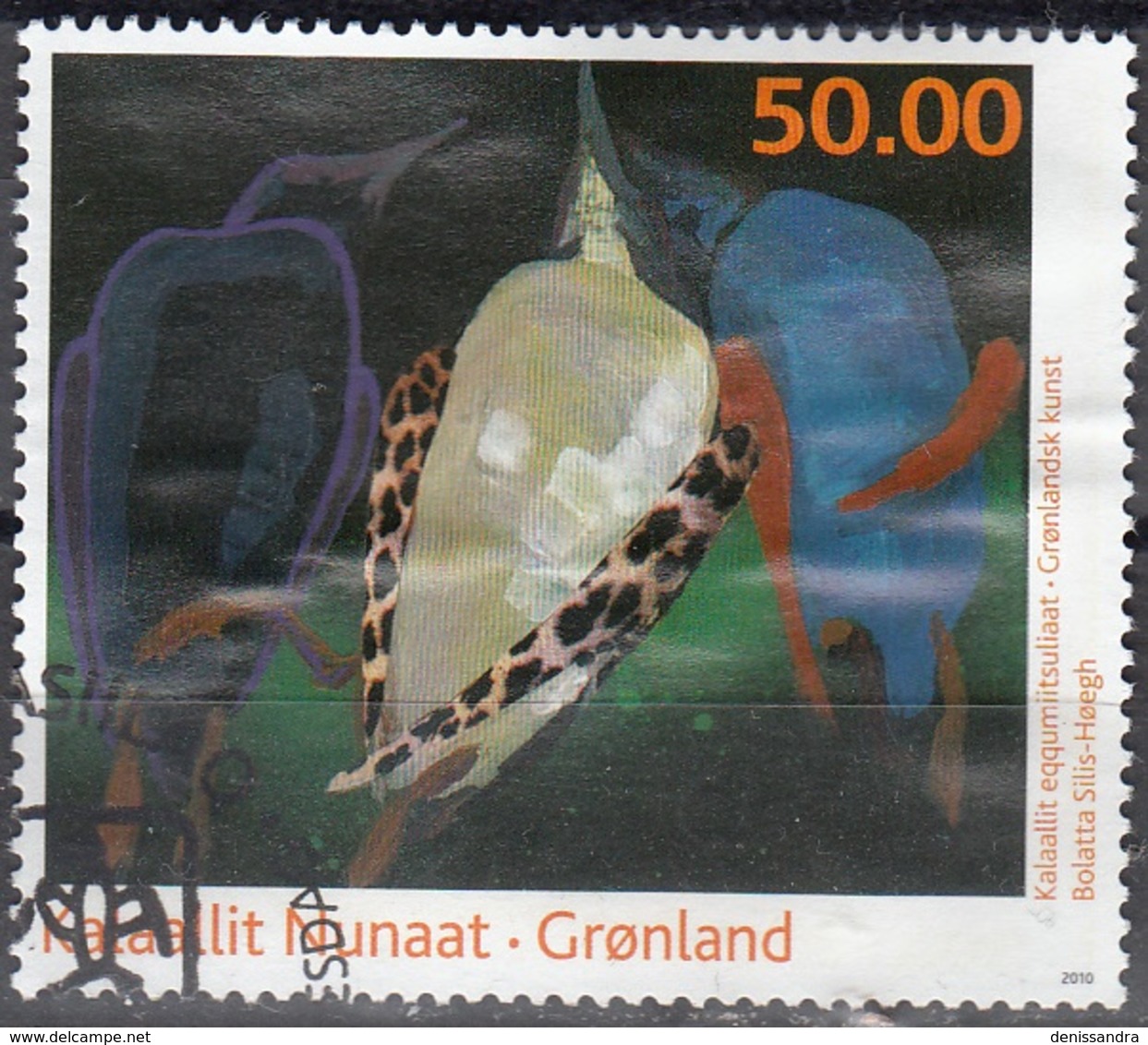 Groenland 2010 Michel 553 O Cote (2013) 13.50 Euro Art Oiseau Bolatta Silis-Hoegh Cachet Rond - Gebraucht