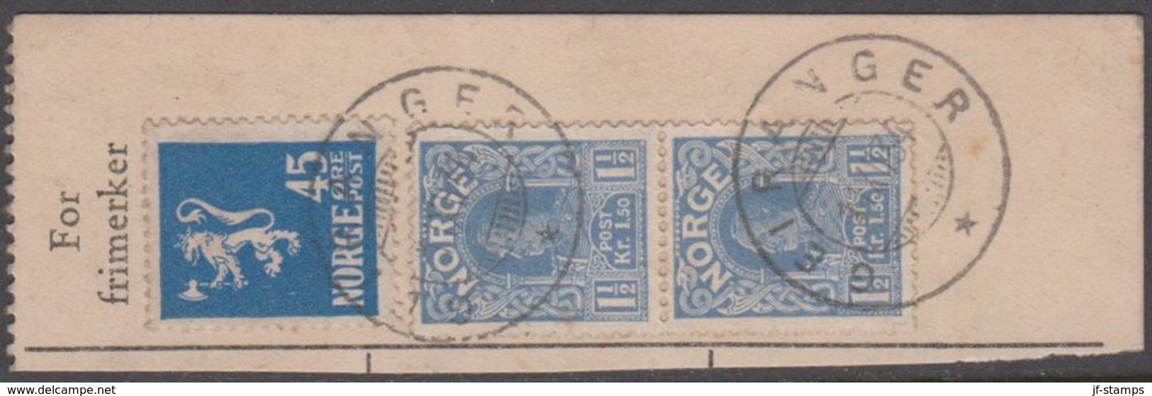 1910. Haakon. Smooth Background. Die C. 1,50 Kr. Ultramarine. GEIRANGER 11. XII. 34  (Michel 90) - JF318216 - Gebraucht