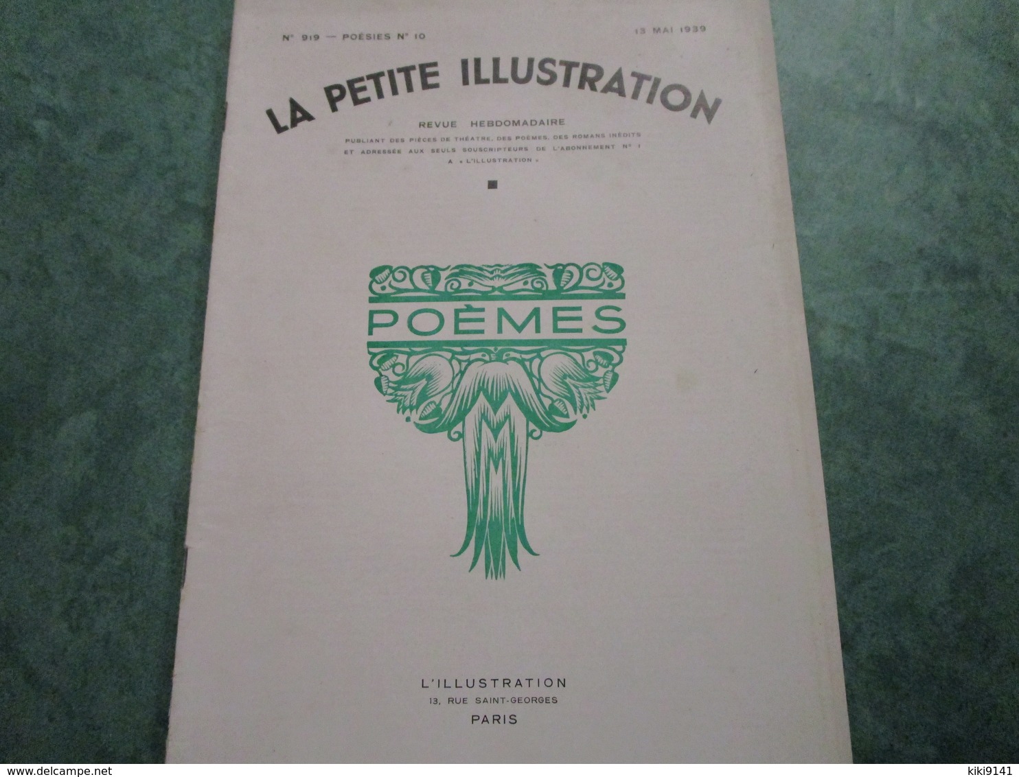 LA PETITE ILLUSTRATION - N°919 - POESIES N°10 (32 Pages) - Auteurs Français