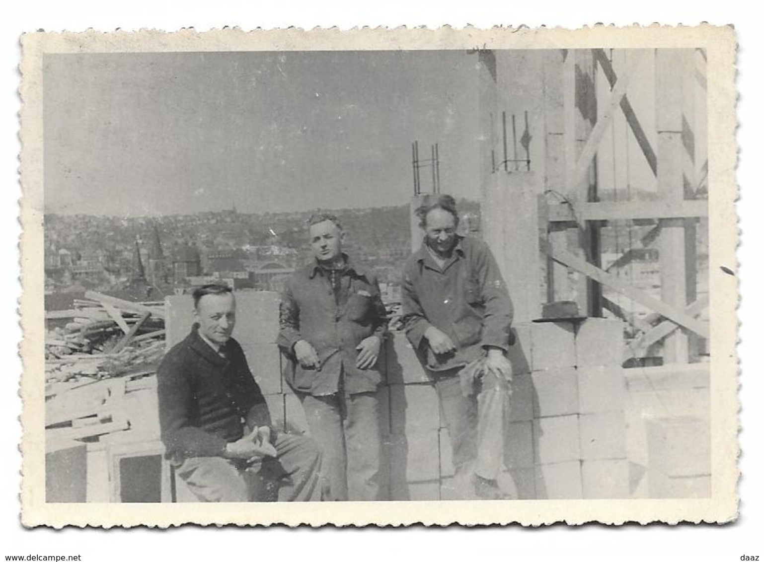 Liege 1953 Construction Du Building Coin Rue D'Archis Et Boulevard D'Avroy Photo 10x7 - Places