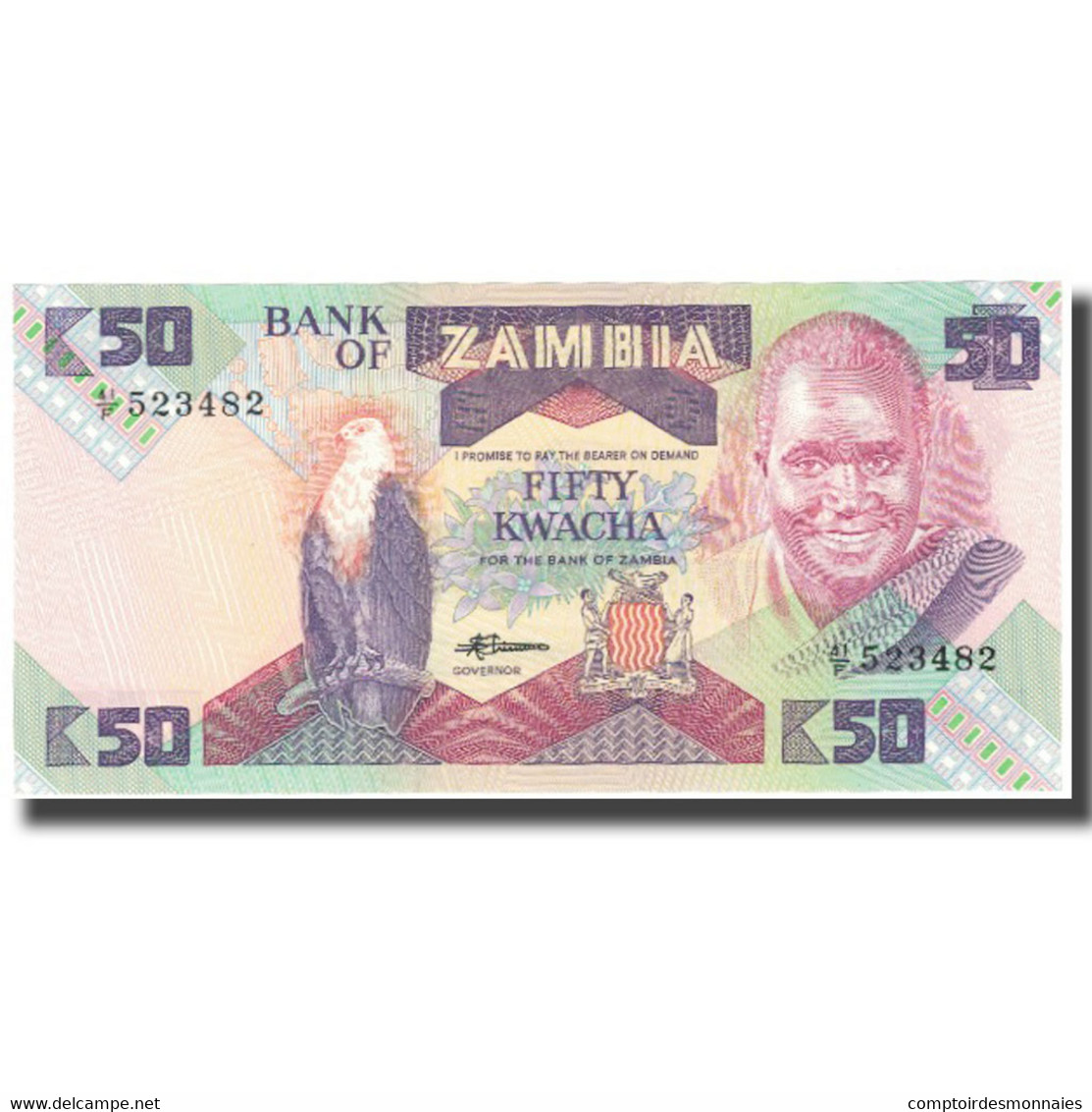 Billet, Zambie, 50 Kwacha, KM:28a, SPL - Zambie