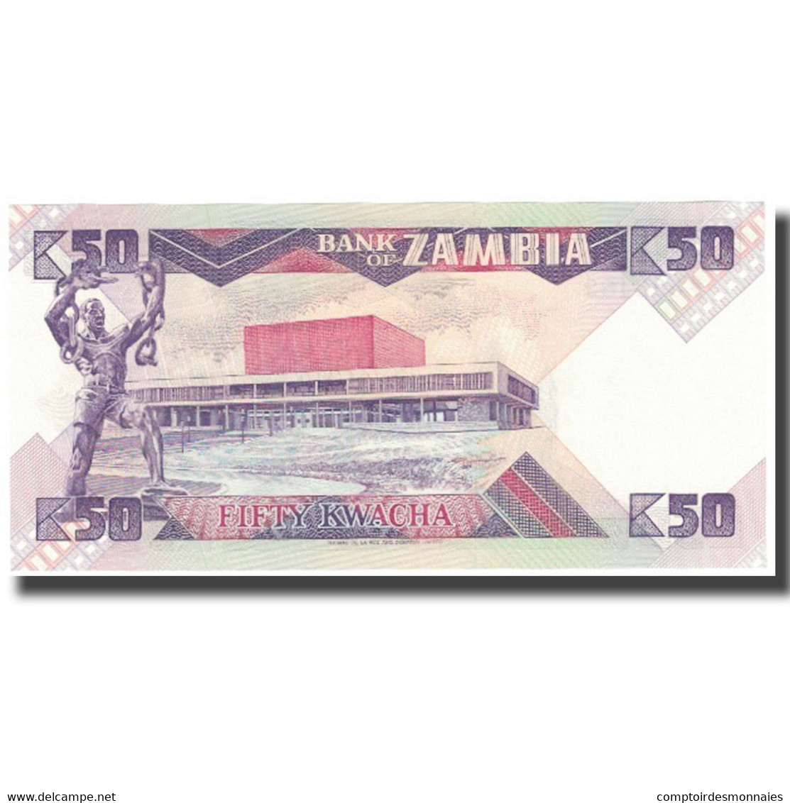 Billet, Zambie, 50 Kwacha, KM:28a, SPL - Zambie