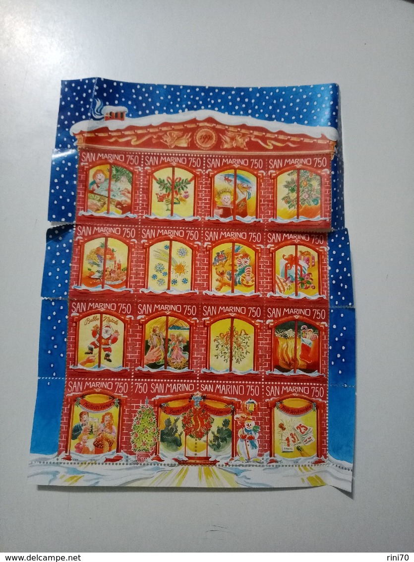 Casa House  Babbo Natale 1996 750 Lire Francobolli Repubblica San Marino - Abarten Und Kuriositäten