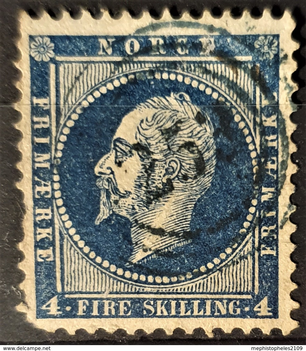 NORWAY 1856 - Canceled - Sc# 4 - 4sk - Used Stamps
