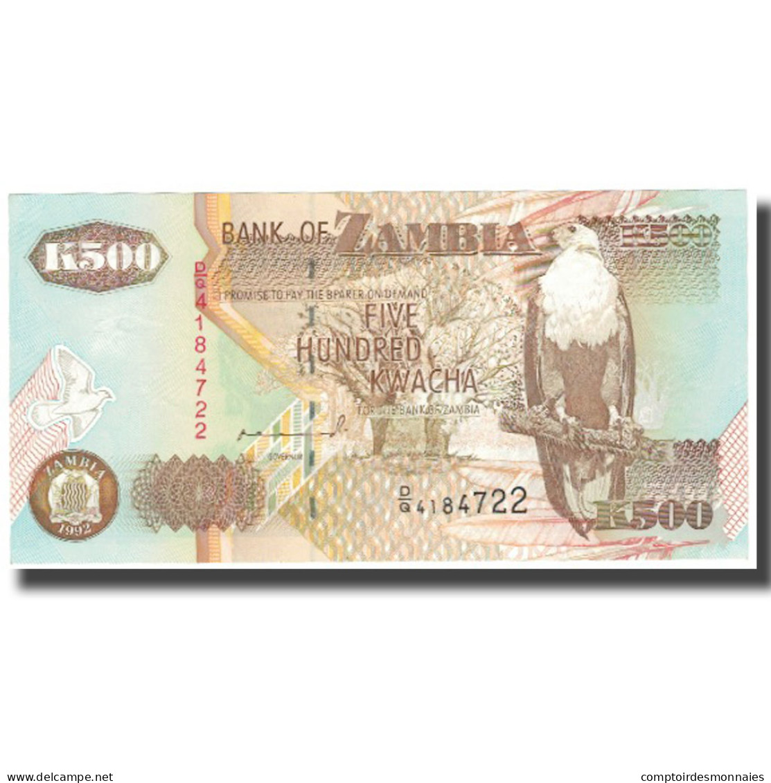 Billet, Zambie, 500 Kwacha, 1992, KM:39a, SPL+ - Zambie