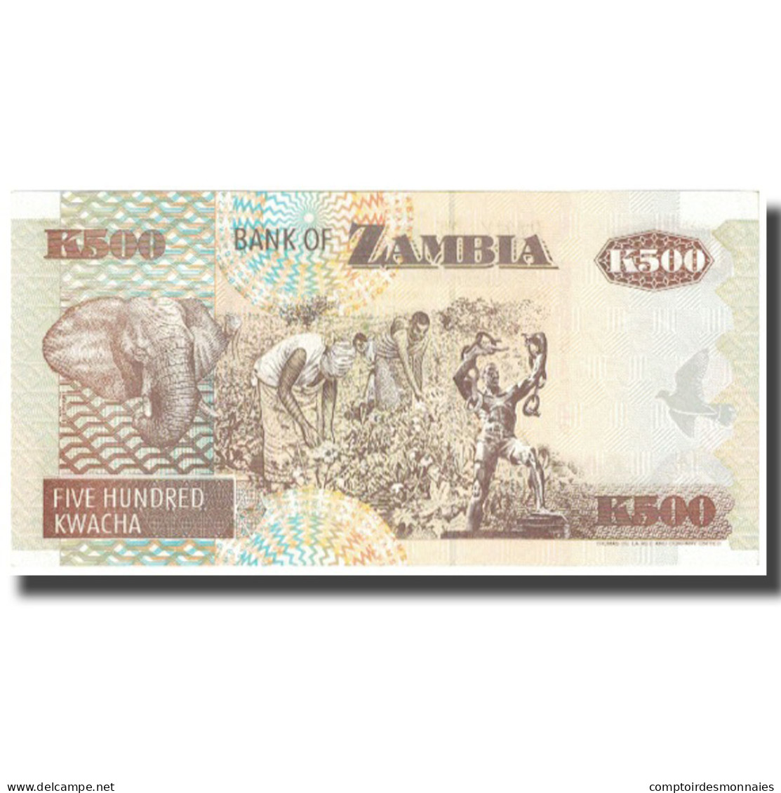 Billet, Zambie, 500 Kwacha, 1992, KM:39a, SPL+ - Zambie