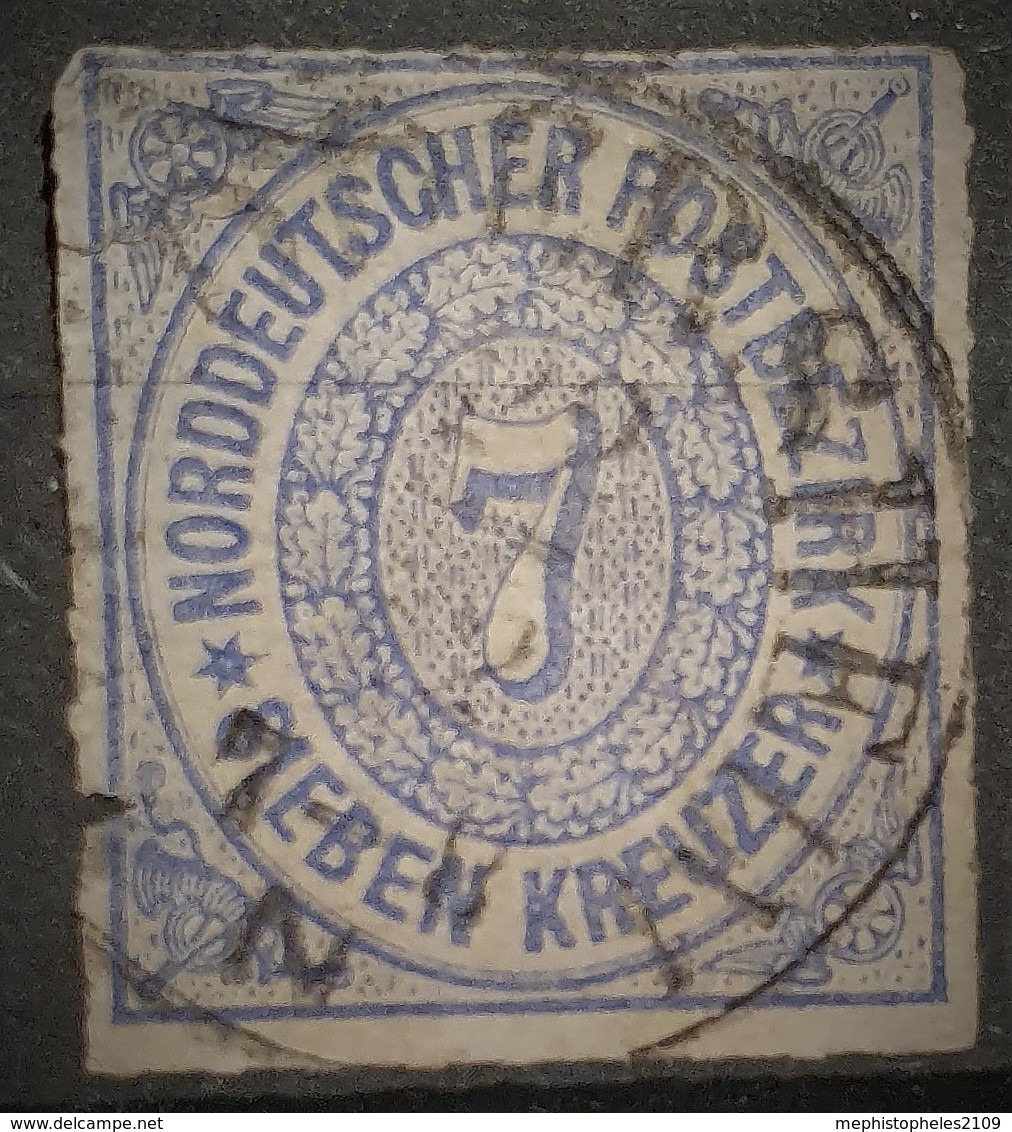 NORDDEUTSCHER POSTBEZIRK 1868 - Canceled - Mi 10 - 7kr - Autres & Non Classés