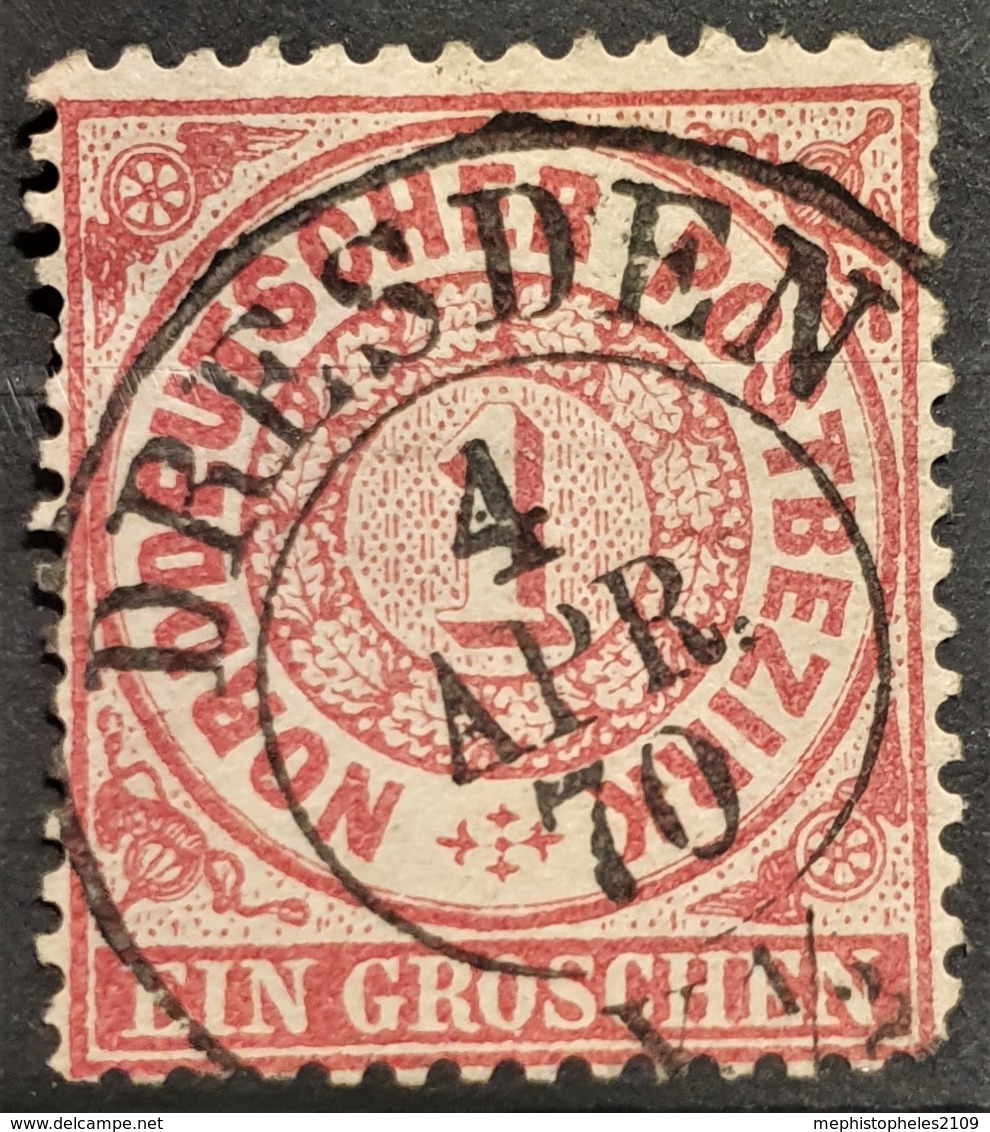 NORDDEUTSCHER POSTBEZIRK 1869 - DRESDEN Cancel - Mi 16 - 1g - Afgestempeld