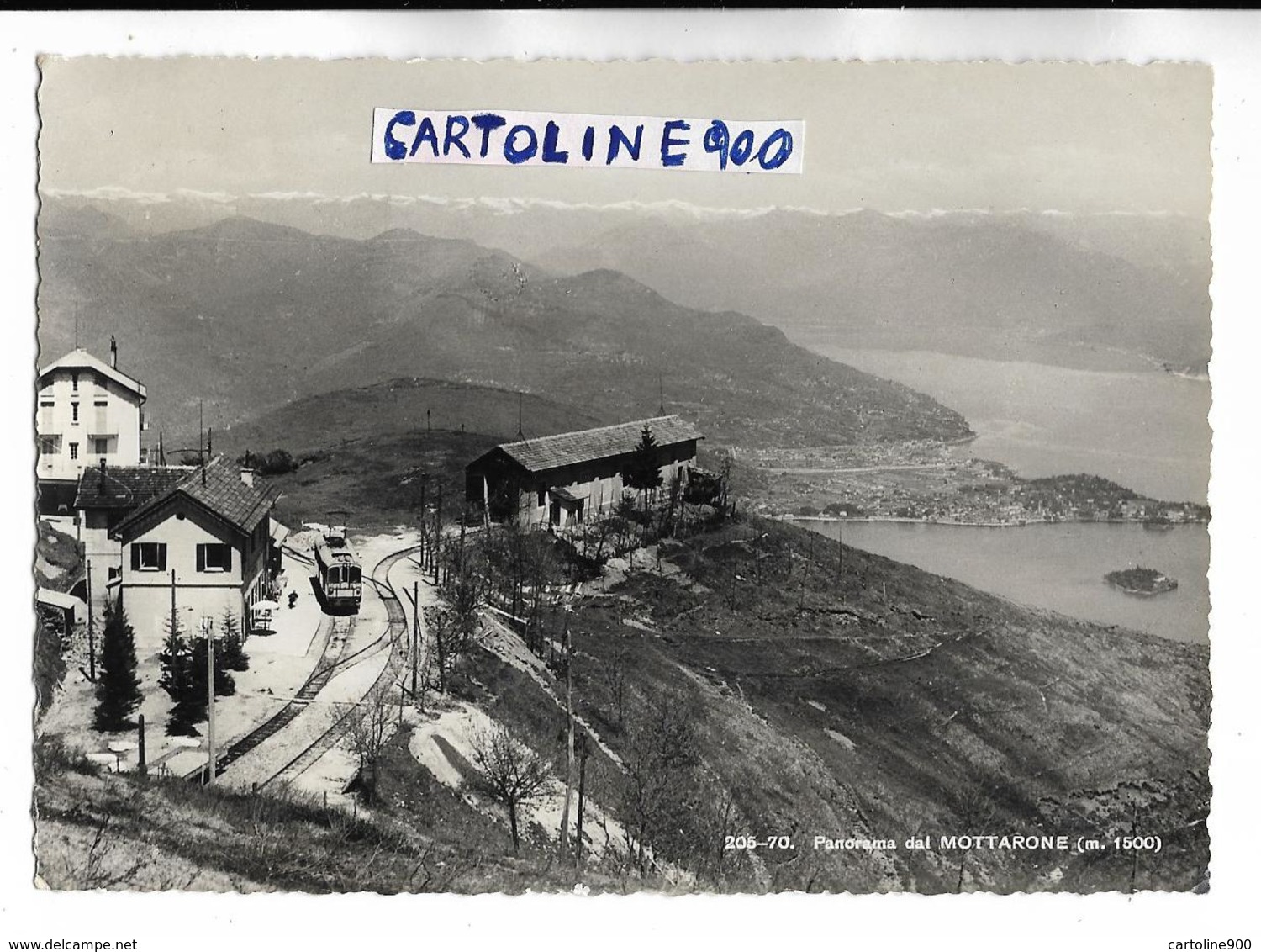 Piemonte Verbano Cusio Ossola Stazione Ferroviaria Mottarone Treno In Sosta Linea Ferrovia Stresa Mottarone Anni 50 - Stazioni Con Treni