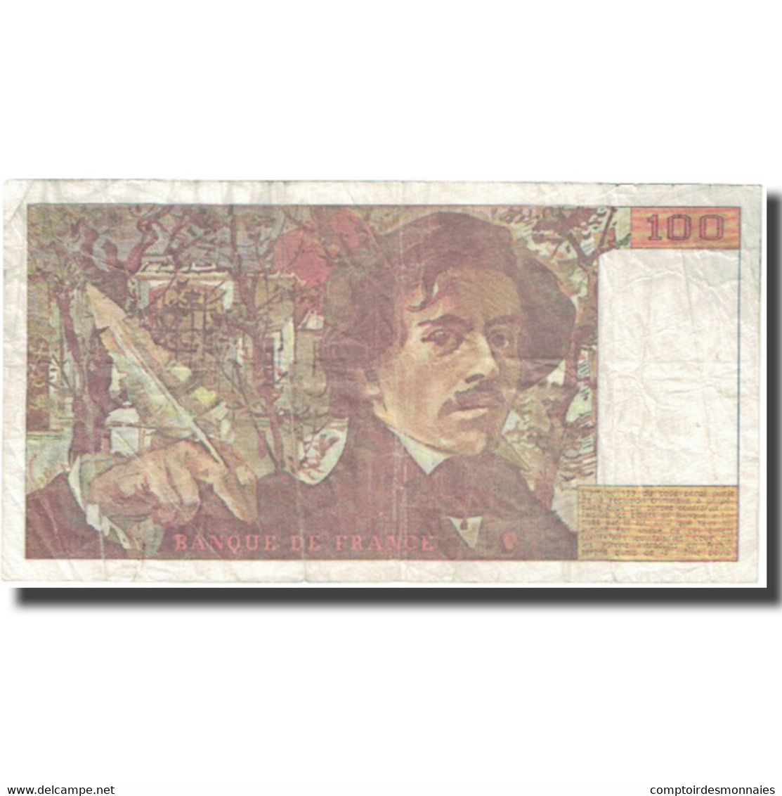 France, 100 Francs, Delacroix, 1990, 1990, TB+, Fayette:69bis.2c, KM:154e - 100 F 1978-1995 ''Delacroix''
