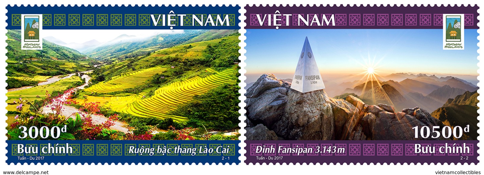 Viet Nam Vietnam MNH Stamps 2017 : Lao Cai National Tourism Year / Landscape / Fansipan Mountain Peak (Ms1075( - Vietnam