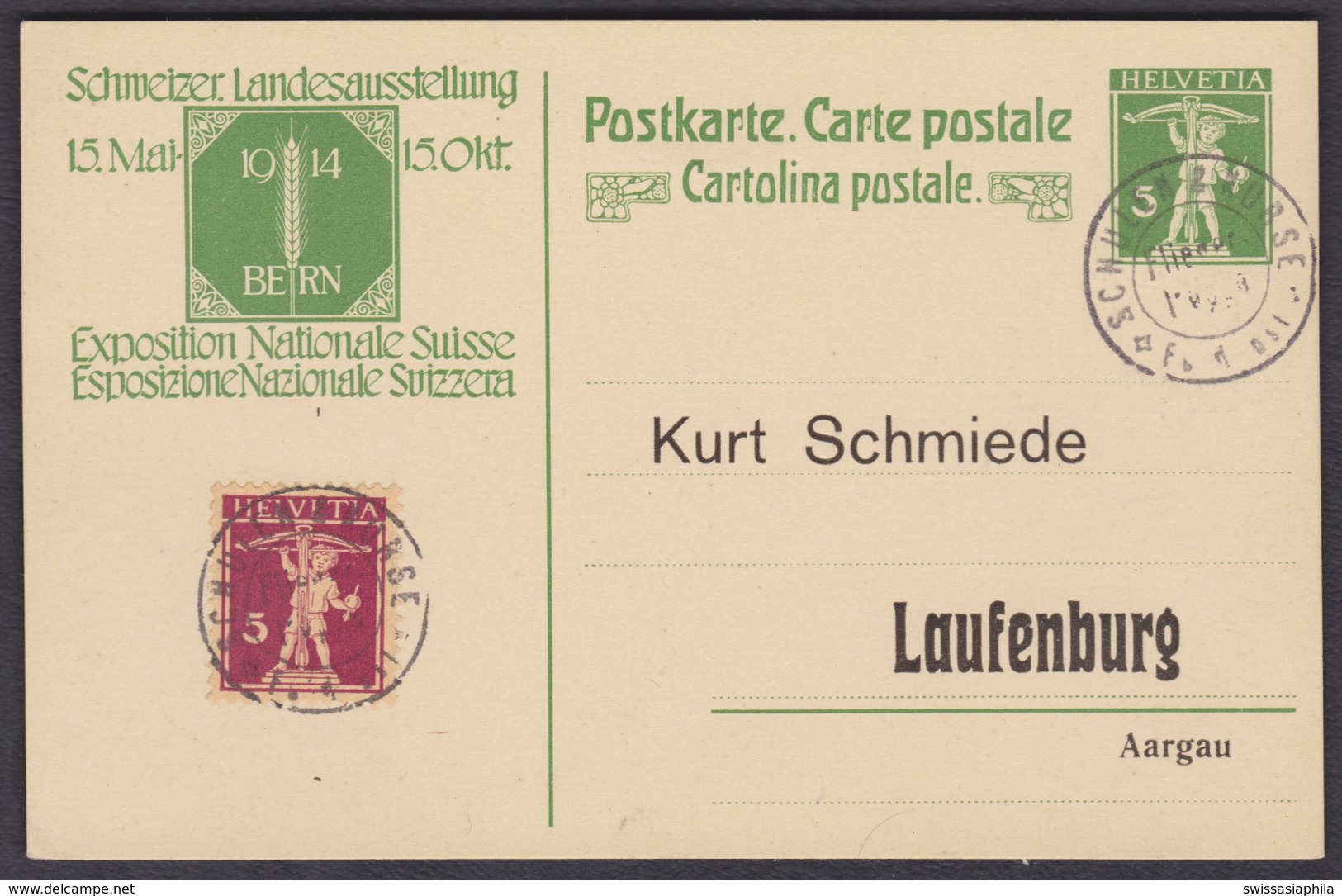 FLIEGERTRUPPE /  STEMPEL AUF PK NACH LAUFENBURG - Lettres & Documents