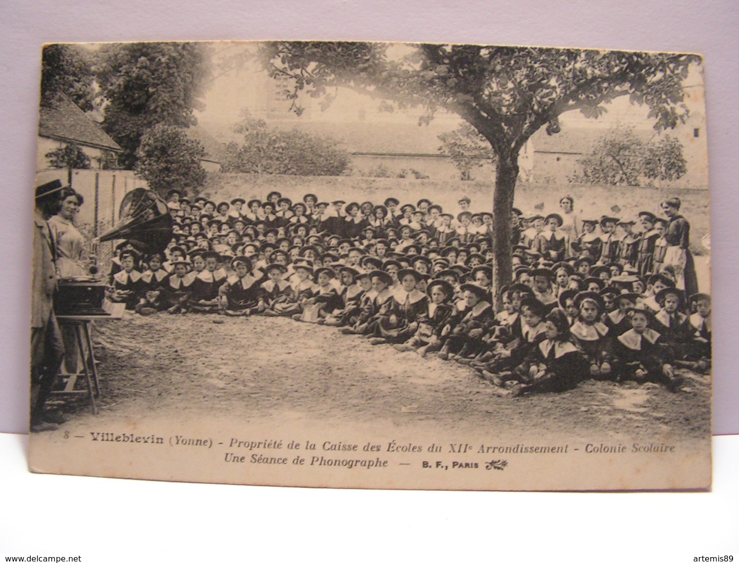 CPA 89 YONNE VILLEBLEVIN CAISSE DES ECOLE XII E ARRONDISSEMENT COLONIE SEANCE PHONOGRAPHE 467 - Villeblevin