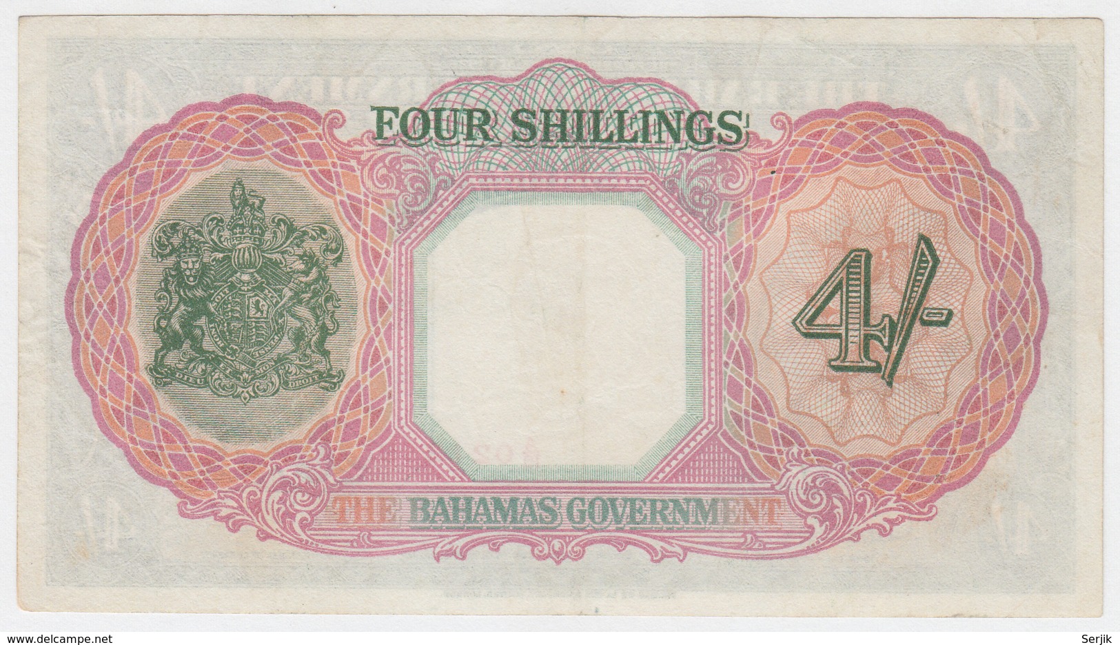 Bahamas 4 Shilings 1936 VF+ Pick 9e 9 E King George VI - Bahamas