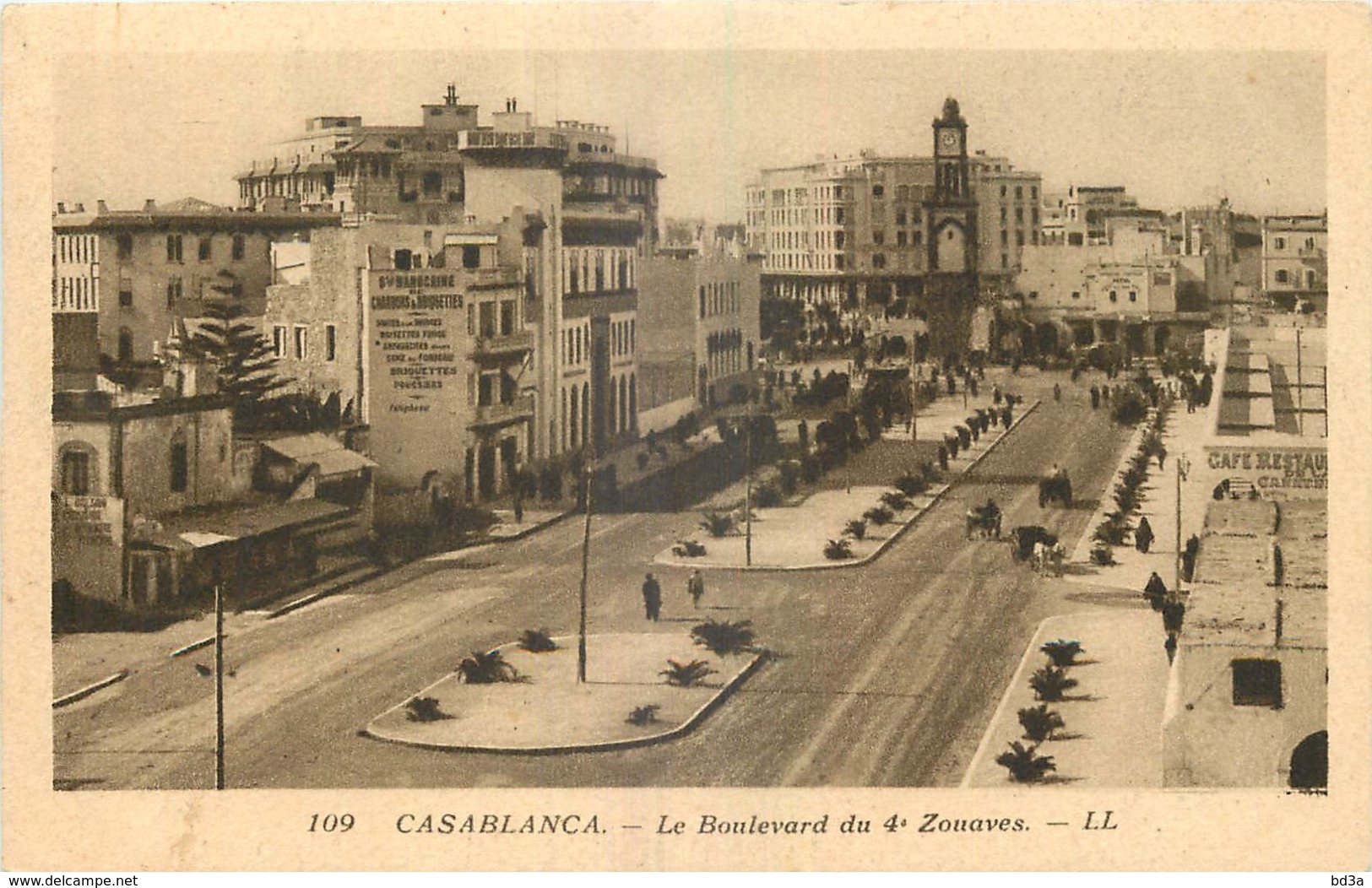 MAROC -  CASABLANCA - LE BOULEVARD DU 4è ZOUAVES - LL - 109 - Casablanca