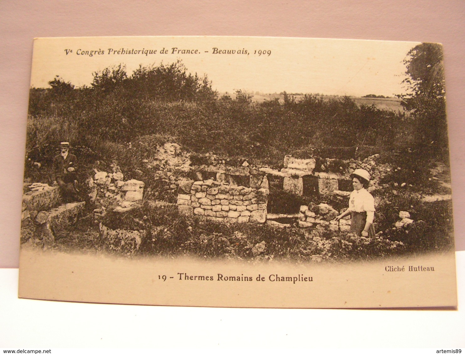 CPA 60 OISE CONGRES PREHISTORIQUE BEAUVAIS 1909 THERMES ROMAINS DE CHAMPLIEU 486 - Beauvais