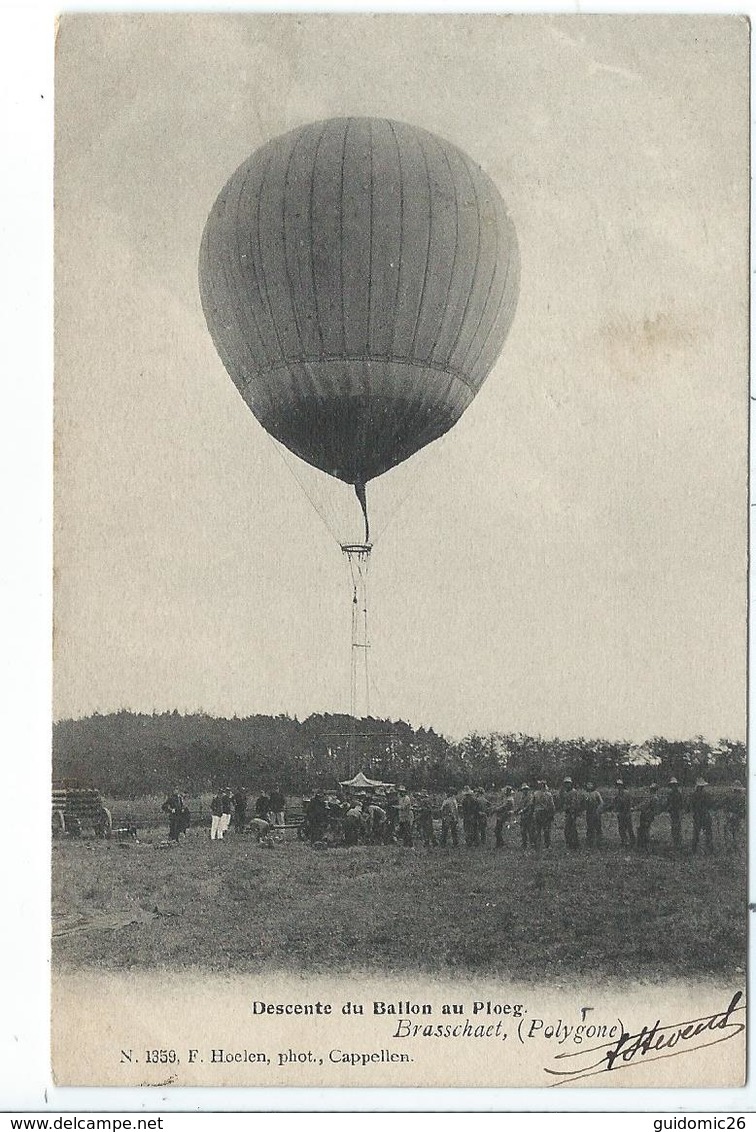 Belgique Brasschaet , Polygone , Descente Du Ballon Au Ploeg - Brasschaat