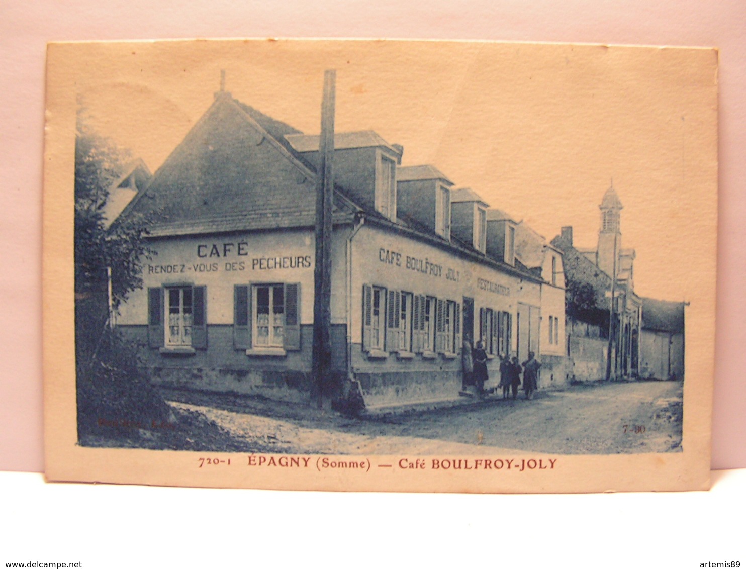 CPA 80 SOMME EPAGNY CAFE BOULFROY JOLY RENDEZ VOUS DES PECHEURS 495 - Altri & Non Classificati