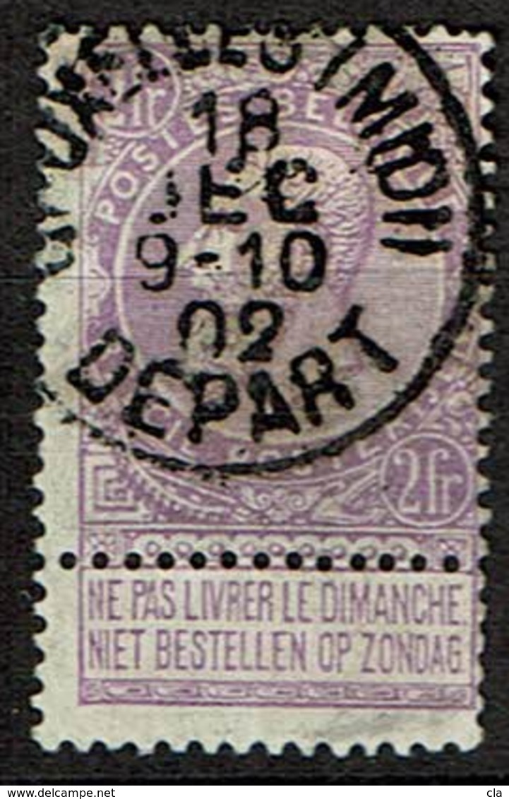67  Obl  BXL (Midi) Départ  + 4 - 1893-1900 Schmaler Bart