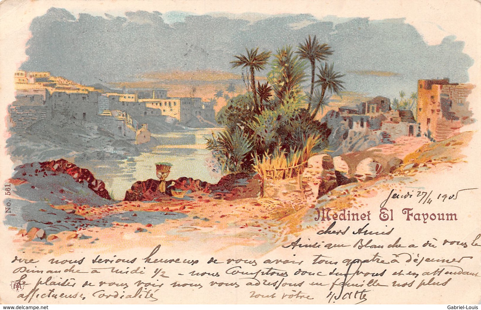 Medinet El Fayoum - Litho - 1905 - El Cairo