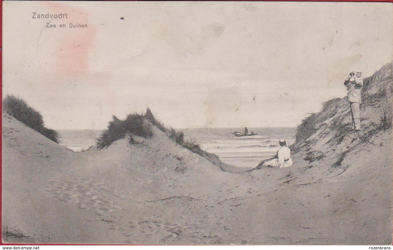 Zandvoort Zee En Duinen Oude Ansichtkaart Postkaart Geanimeerd - Zandvoort