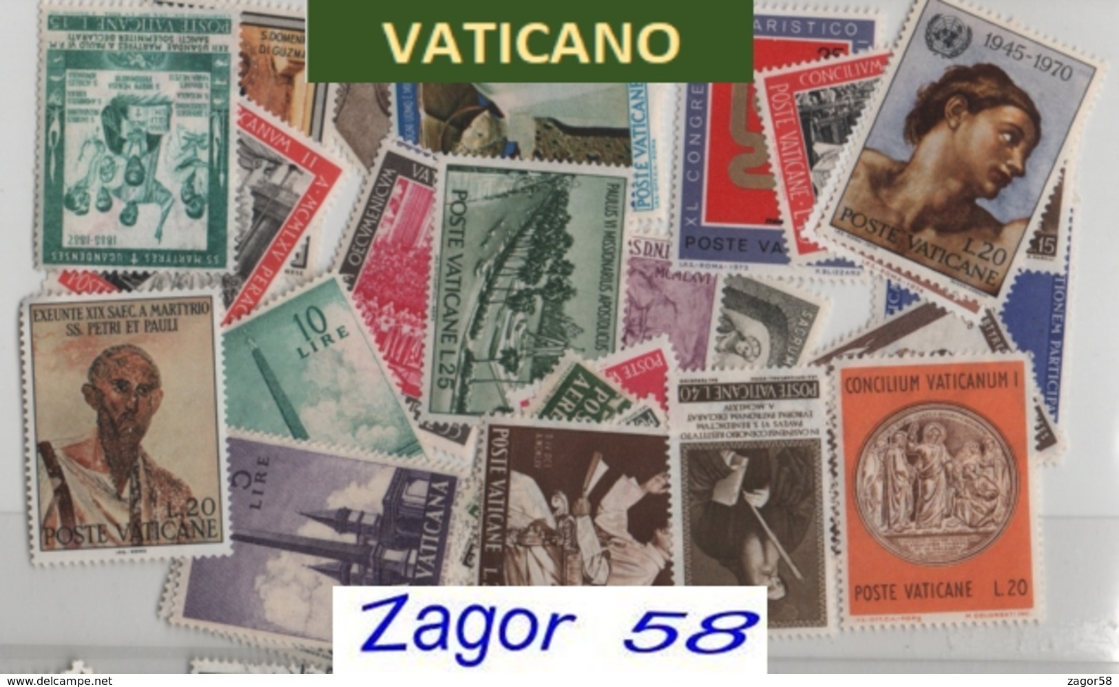 VATICANO   -  100  DIFFERENTI  SOLO  COMMEMORATIVI  -   NUOVI  / USATI  - - Colecciones