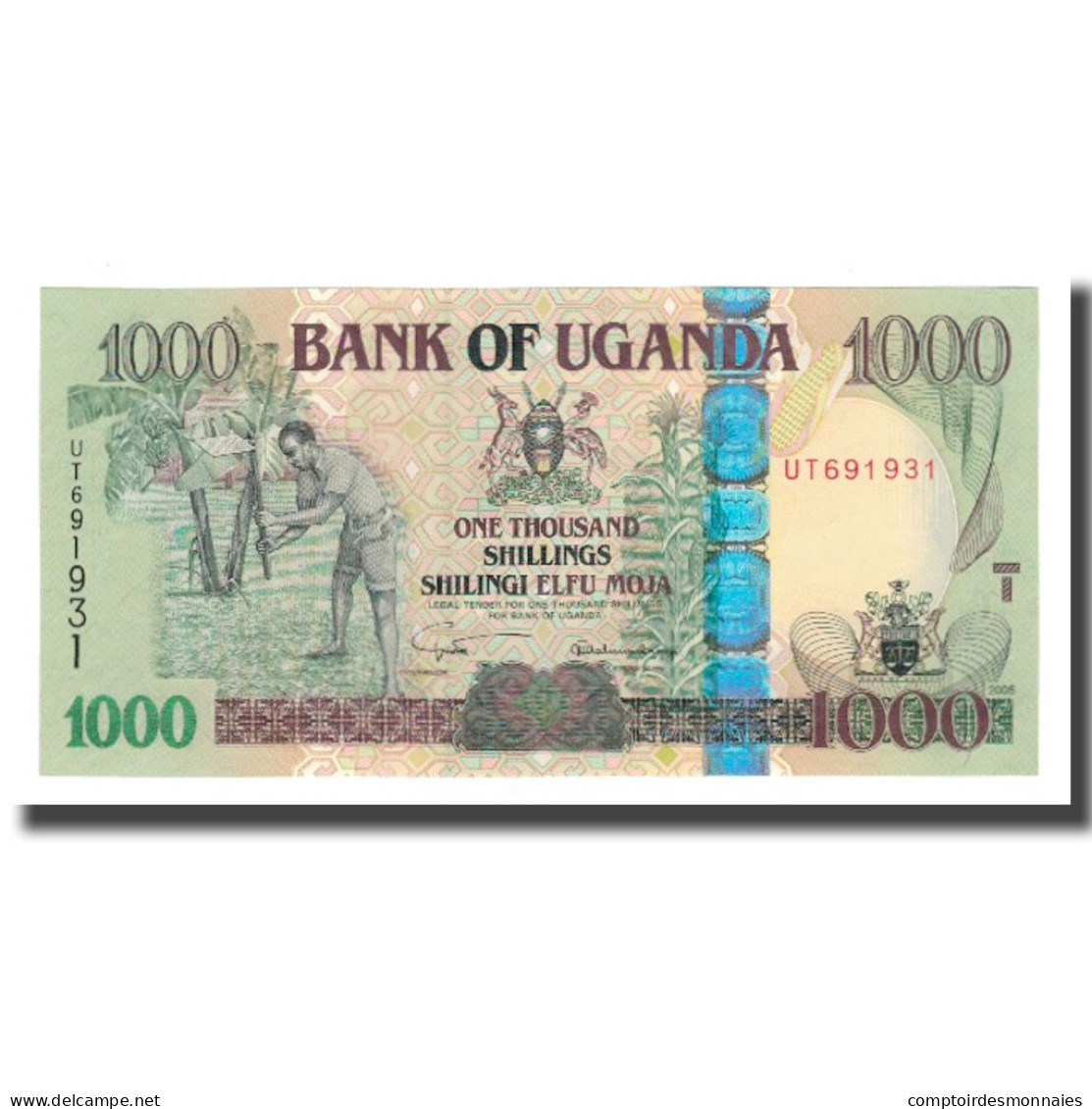 Billet, Uganda, 1000 Shillings, 2005, KM:43a, NEUF - Uganda